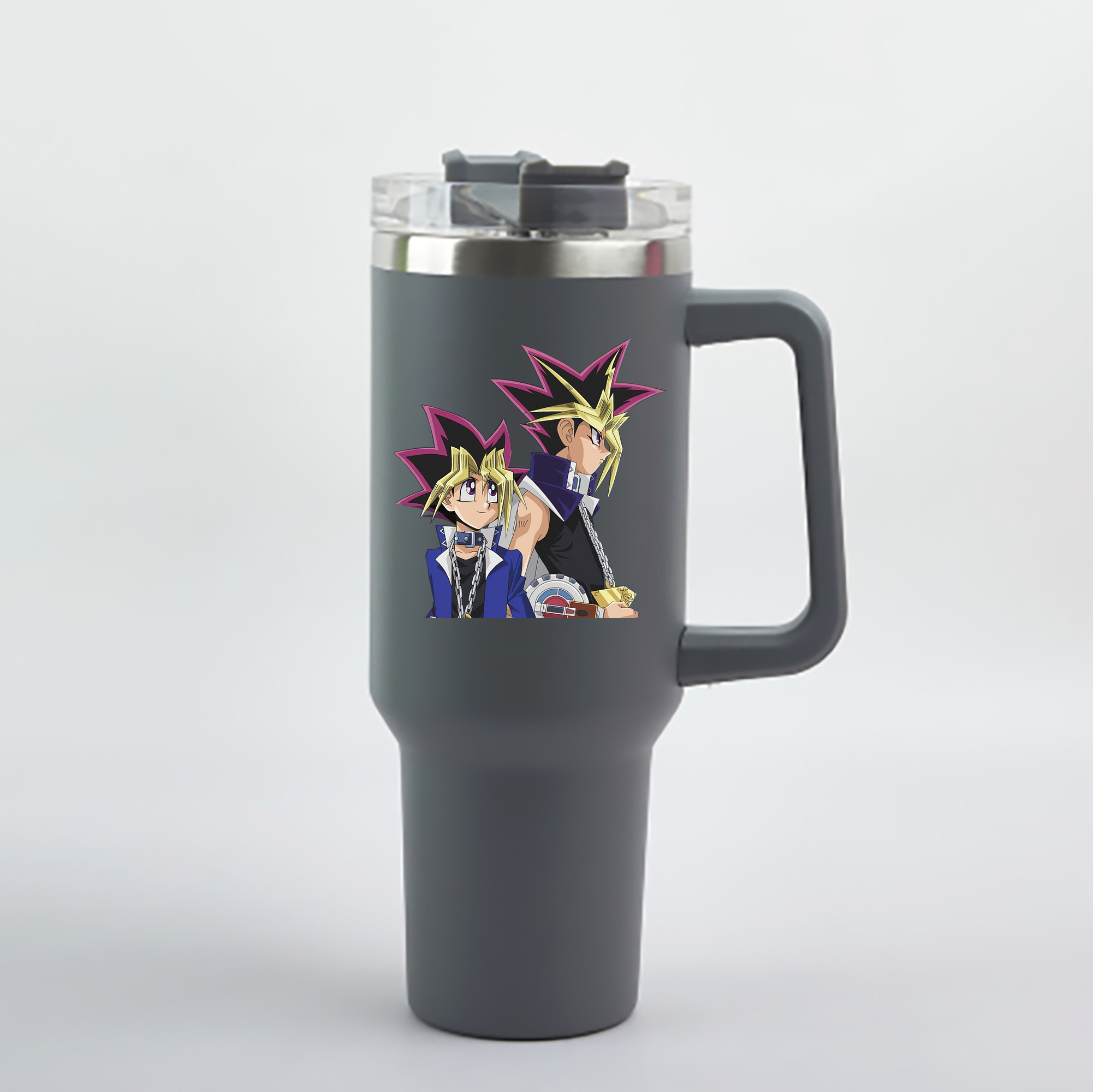 （画像用） 遊☆戯☆王 Yu-Gi-Oh! 1200mL車用タンブラー - クリスタルステッカー（プラスチックストロー付き）
