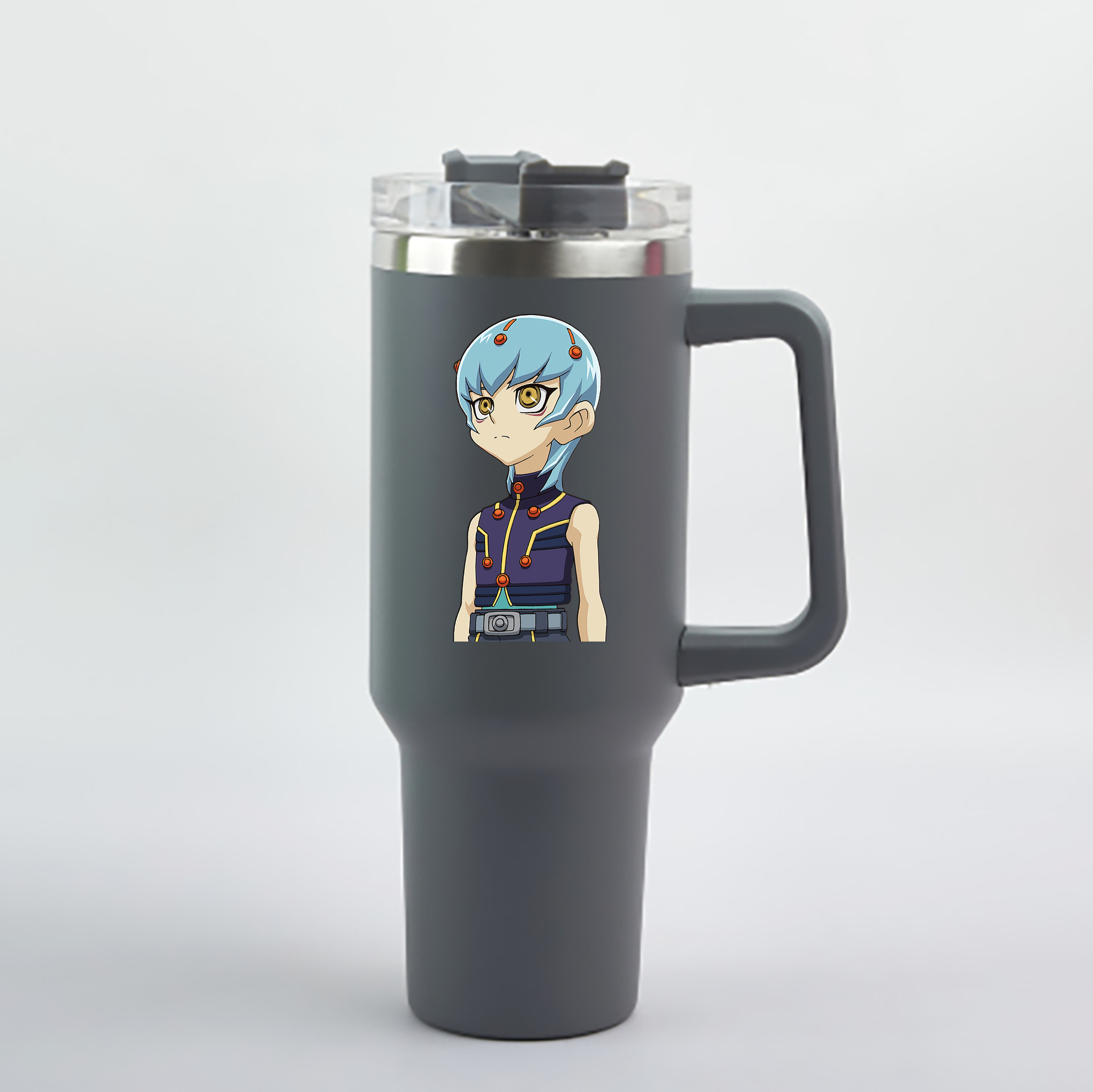（画像用） 遊☆戯☆王 Yu-Gi-Oh! 1200mL車用タンブラー - クリスタルステッカー（プラスチックストロー付き）