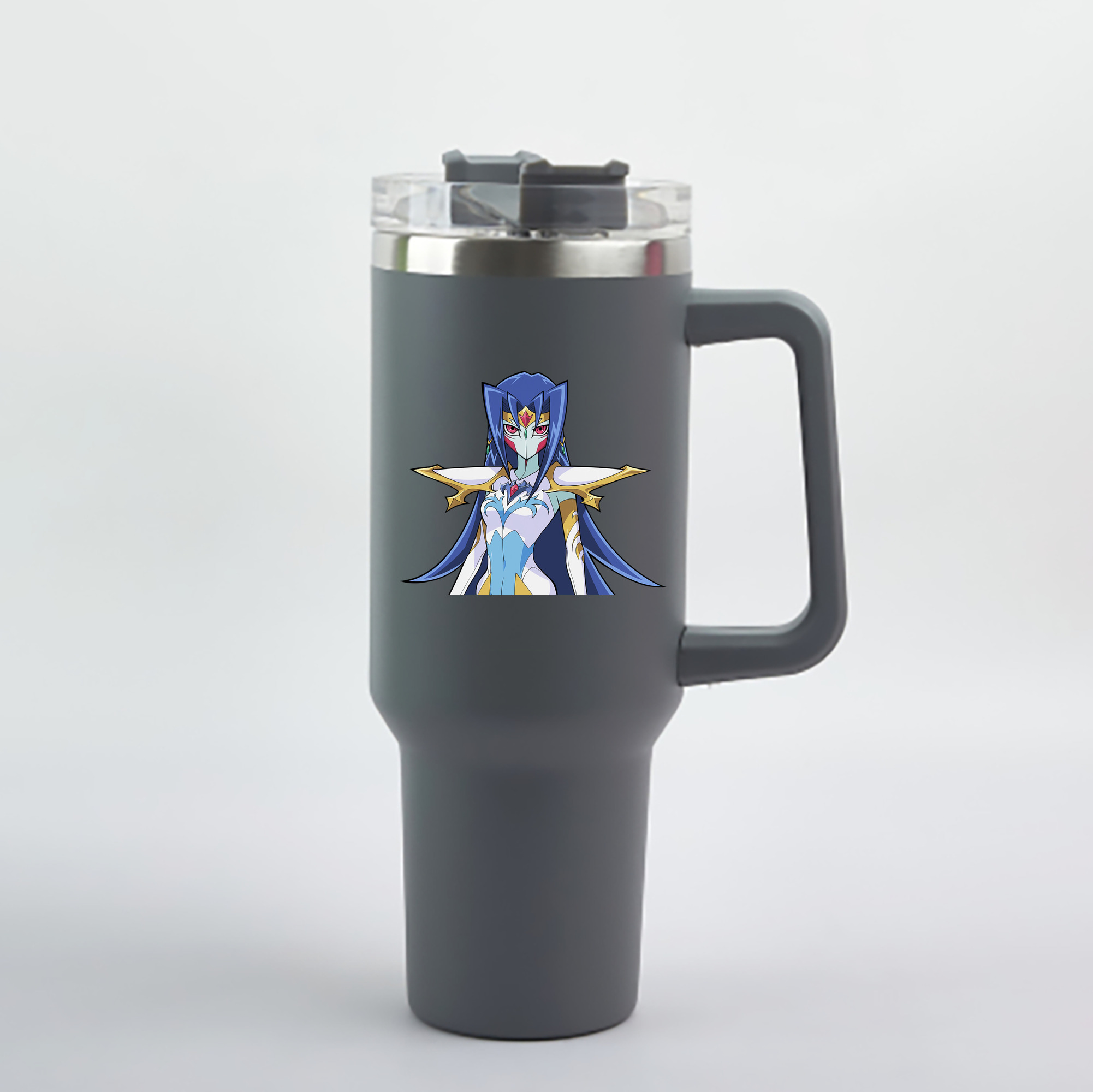 （画像用） 遊☆戯☆王 Yu-Gi-Oh! 1200mL車用タンブラー - クリスタルステッカー（プラスチックストロー付き）