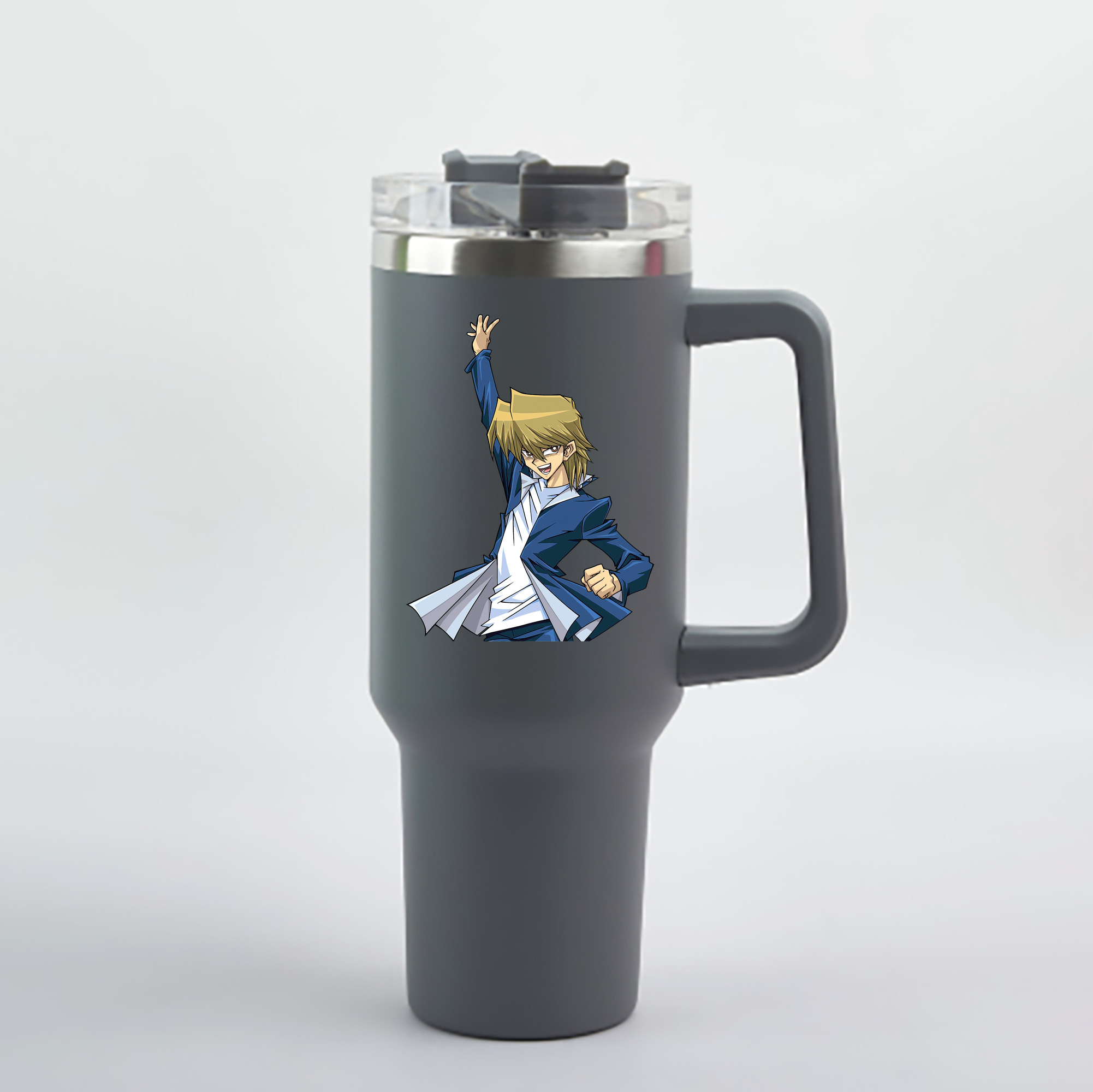 （画像用） 遊☆戯☆王 Yu-Gi-Oh! 1200mL車用タンブラー - クリスタルステッカー（プラスチックストロー付き）