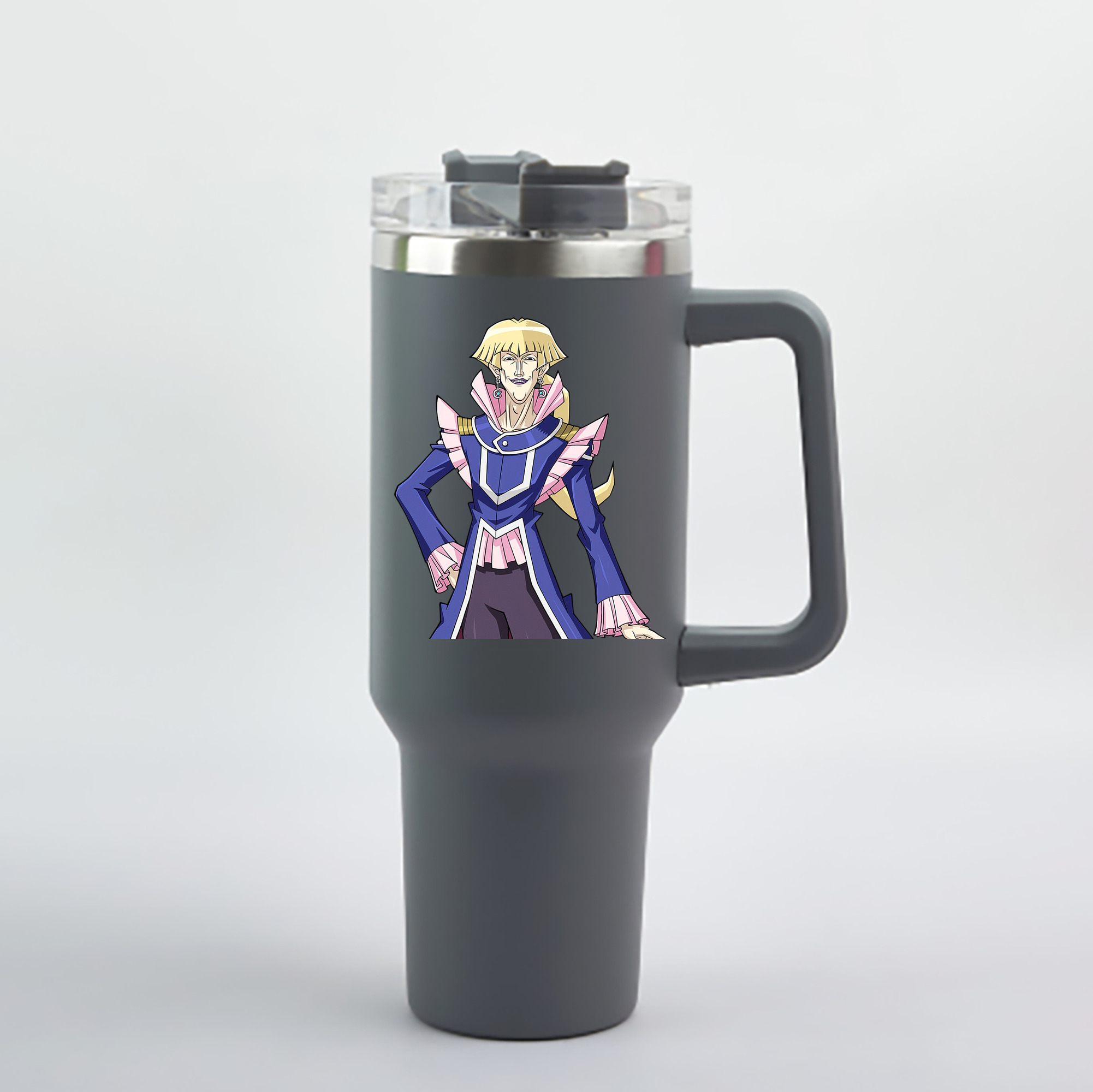 （画像用） 遊☆戯☆王 Yu-Gi-Oh! 1200mL車用タンブラー - クリスタルステッカー（プラスチックストロー付き）