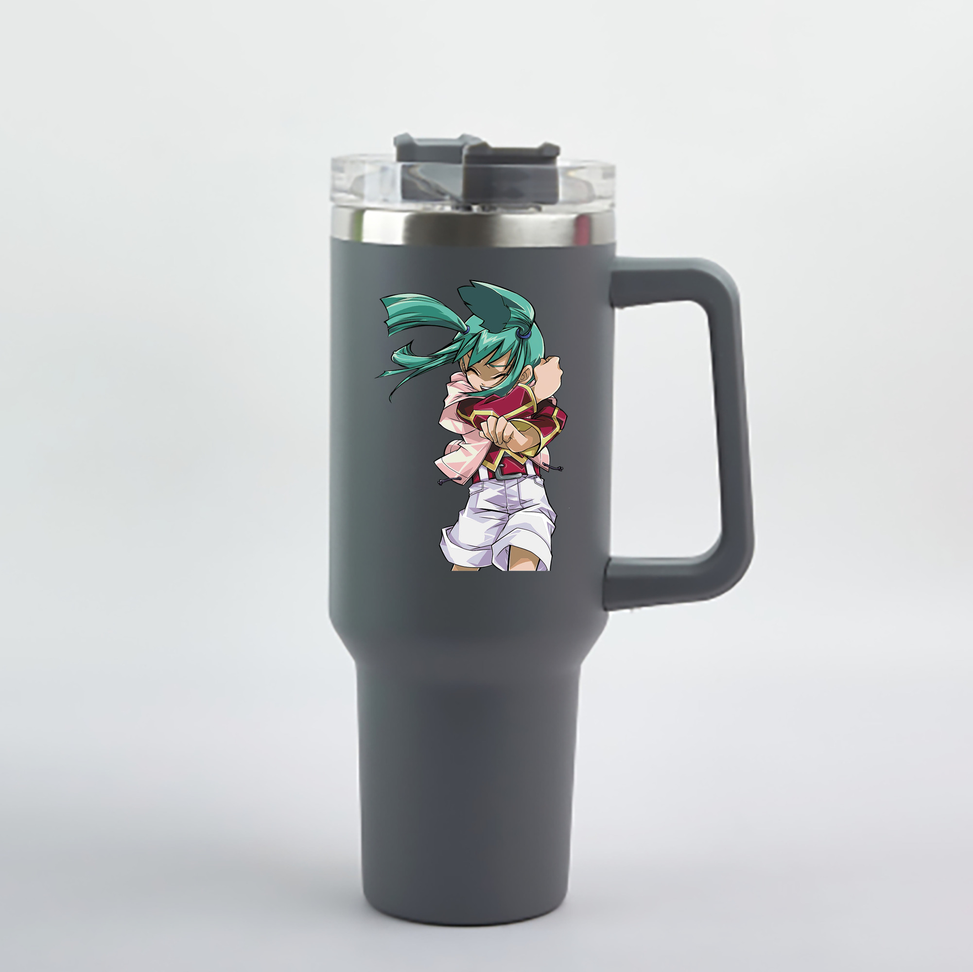 （画像用） 遊☆戯☆王 Yu-Gi-Oh! 1200mL車用タンブラー - クリスタルステッカー（プラスチックストロー付き）