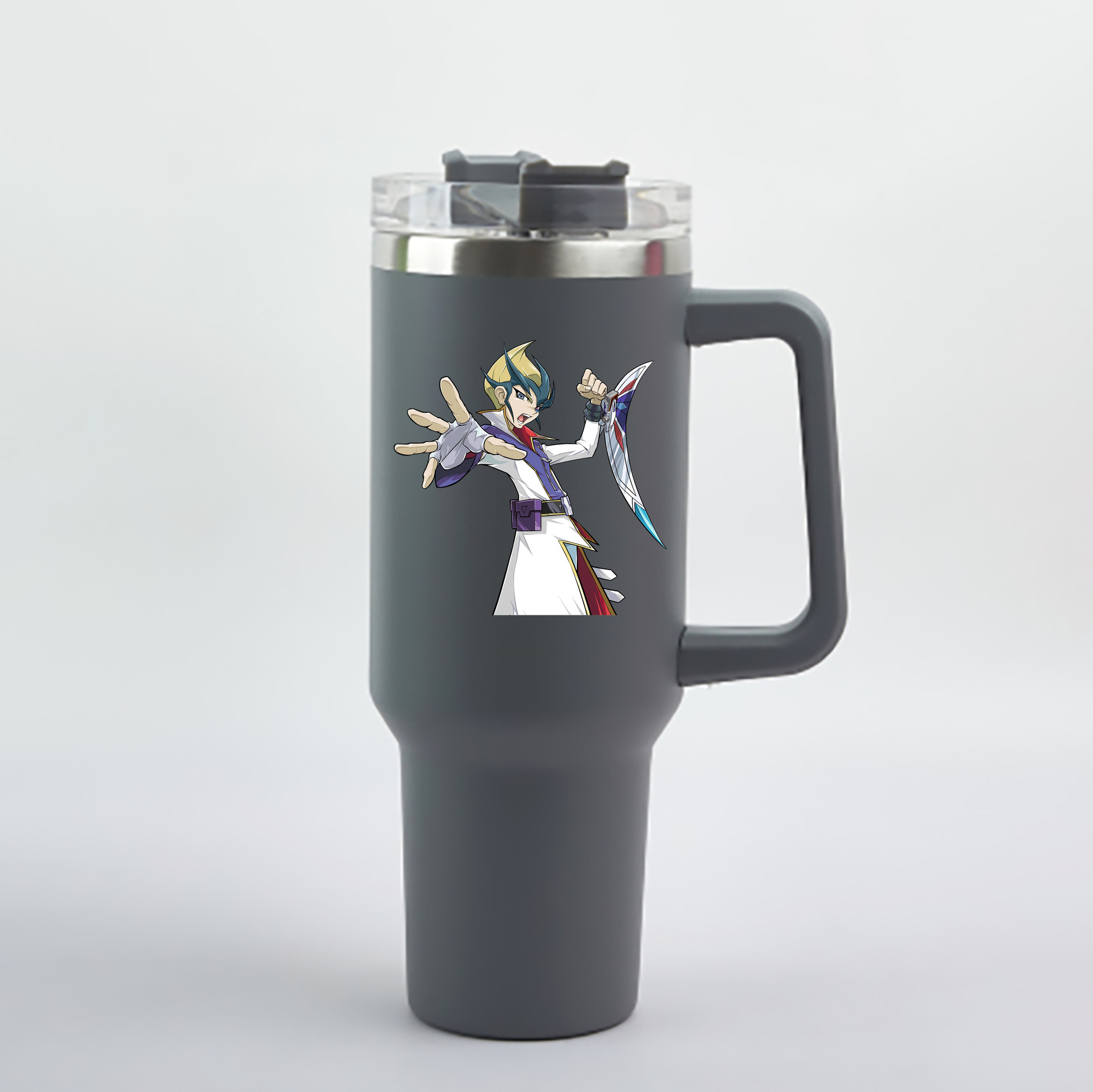 （画像用） 遊☆戯☆王 Yu-Gi-Oh! 1200mL車用タンブラー - クリスタルステッカー（プラスチックストロー付き）