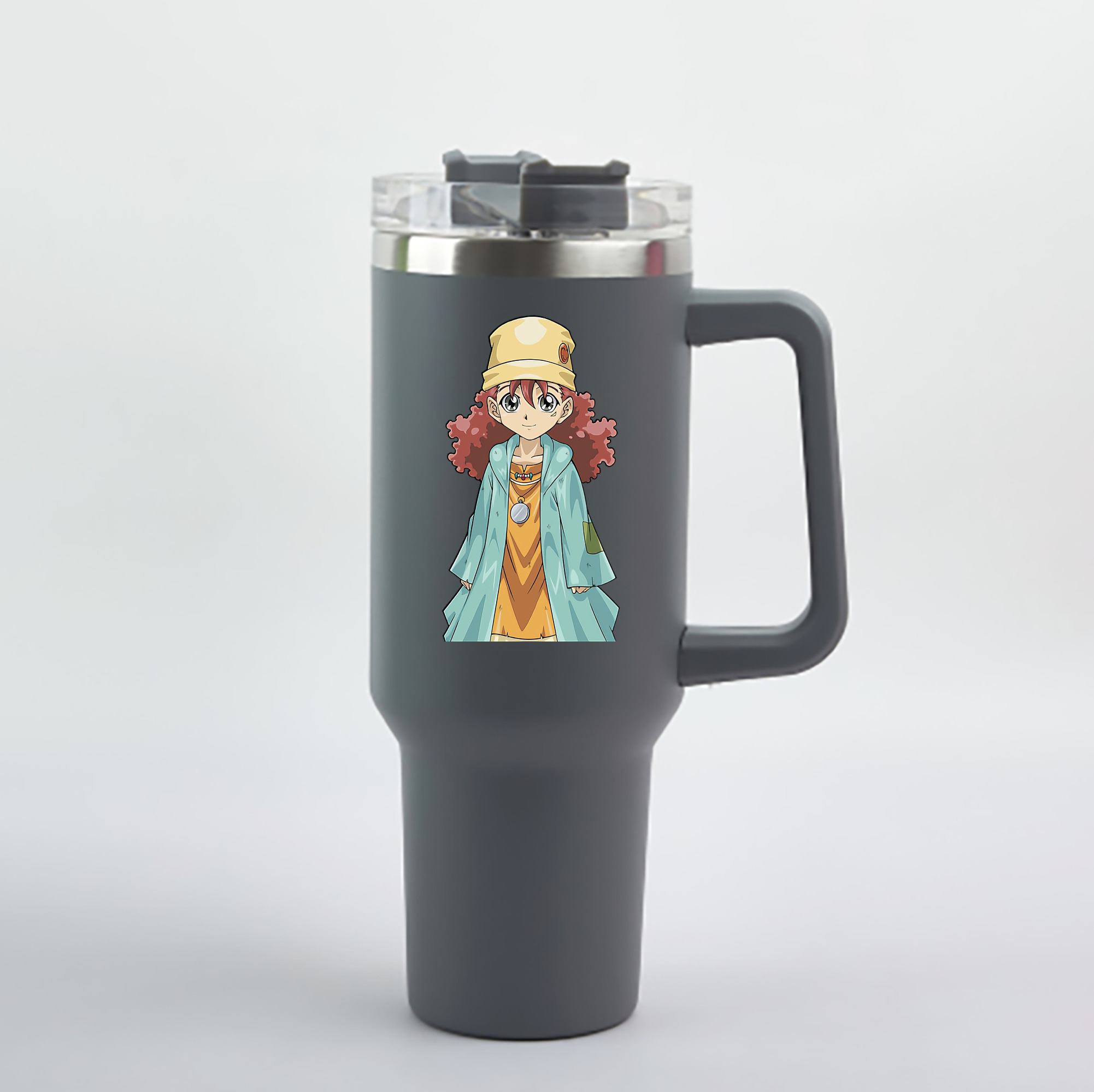 （画像用） 遊☆戯☆王 Yu-Gi-Oh! 1200mL車用タンブラー - クリスタルステッカー（プラスチックストロー付き）