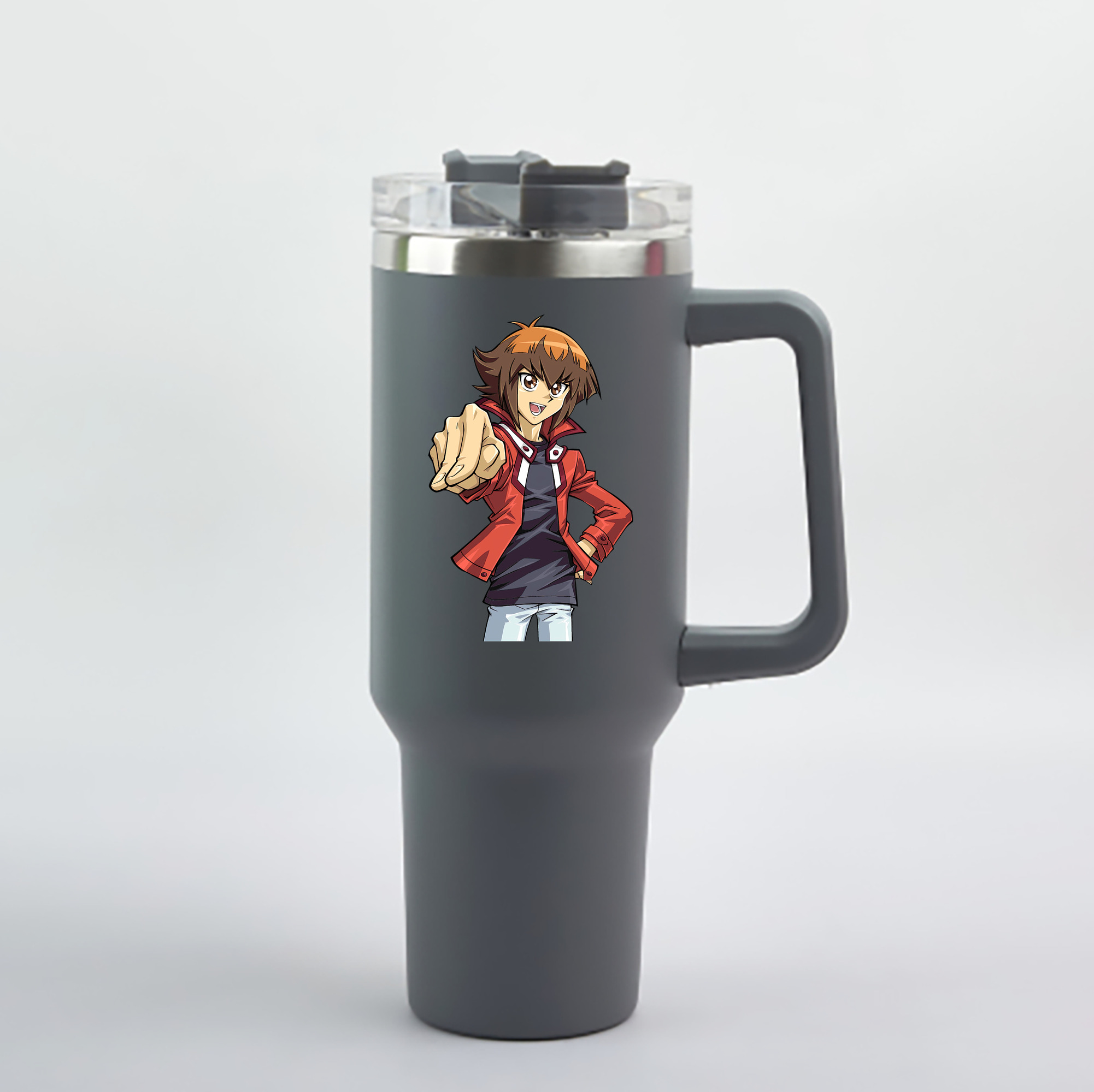 （画像用） 遊☆戯☆王 Yu-Gi-Oh! 1200mL車用タンブラー - クリスタルステッカー（プラスチックストロー付き）