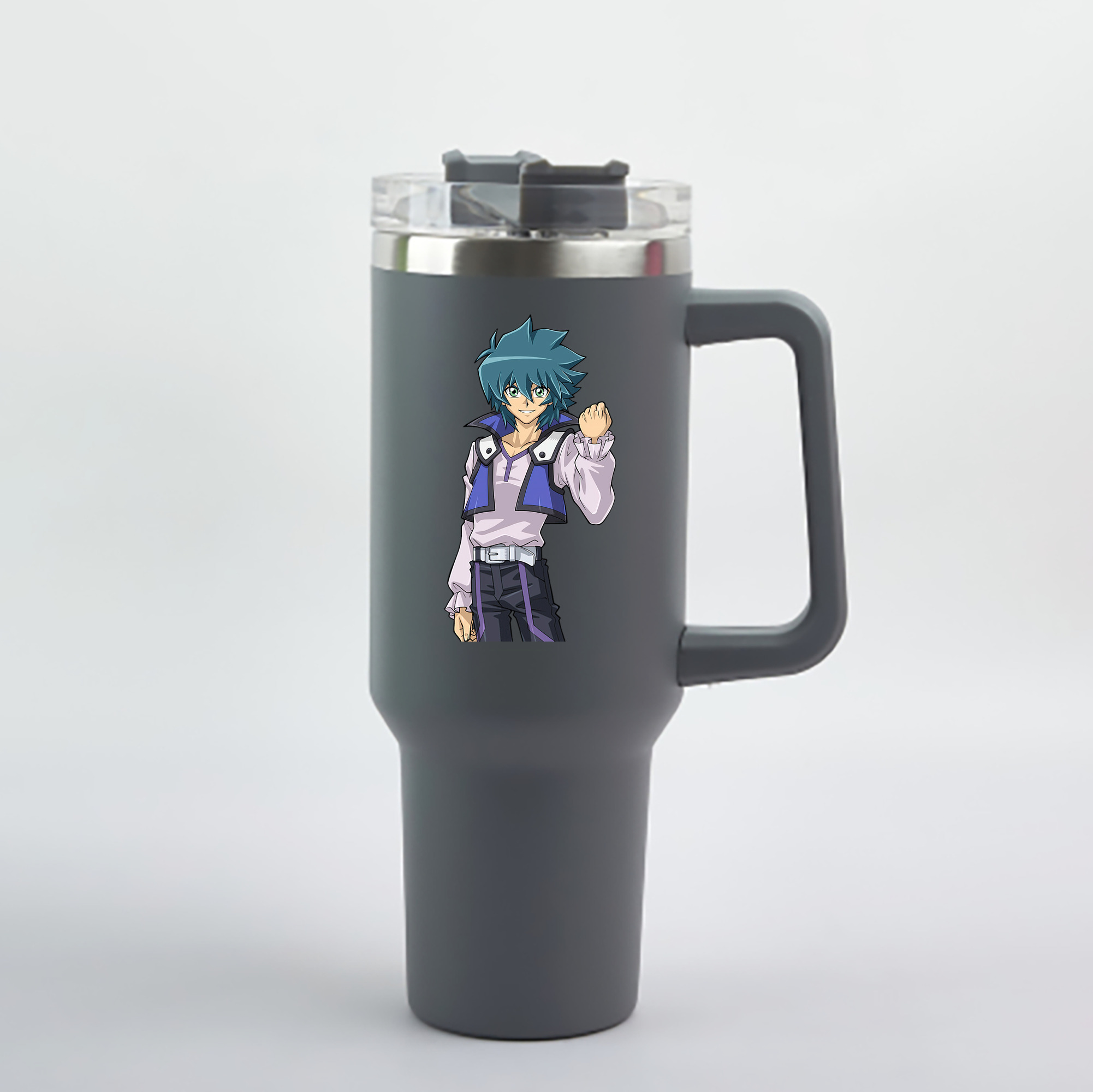 （画像用） 遊☆戯☆王 Yu-Gi-Oh! 1200mL車用タンブラー - クリスタルステッカー（プラスチックストロー付き）