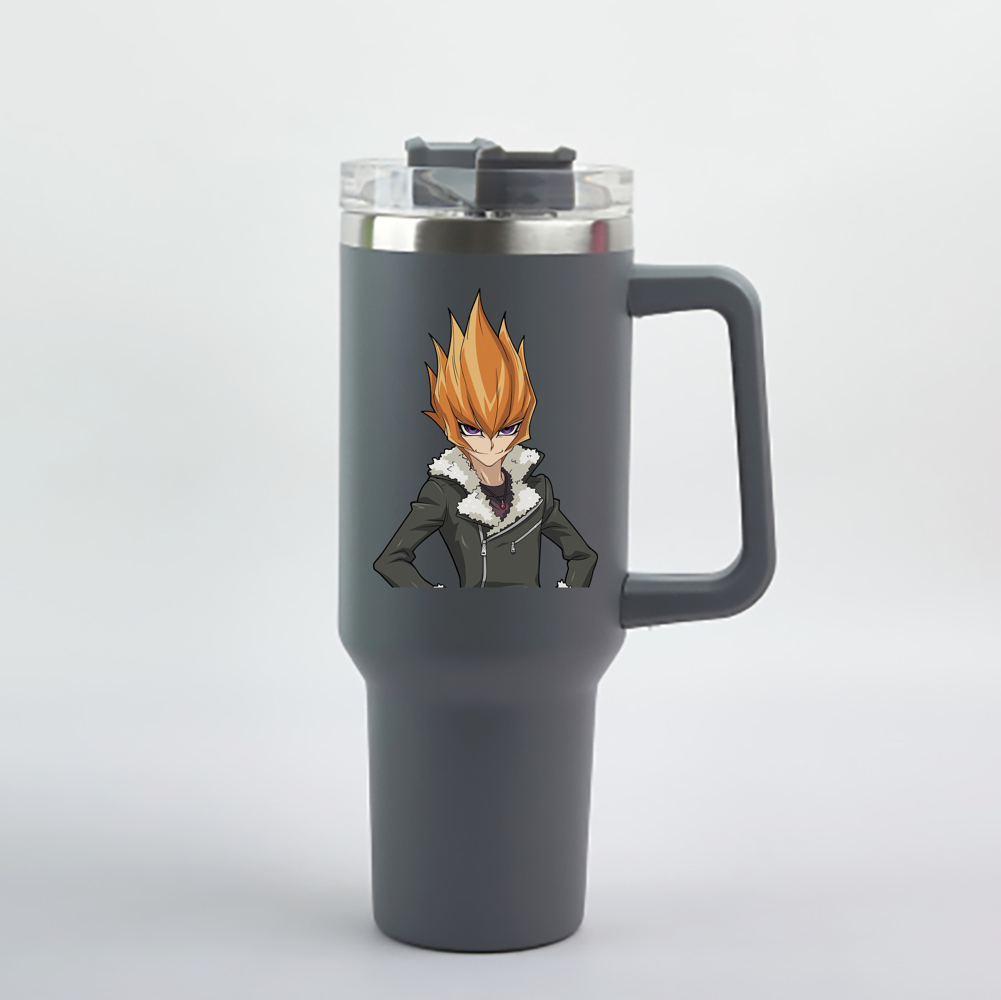 （画像用） 遊☆戯☆王 Yu-Gi-Oh! 1200mL車用タンブラー - クリスタルステッカー（プラスチックストロー付き）