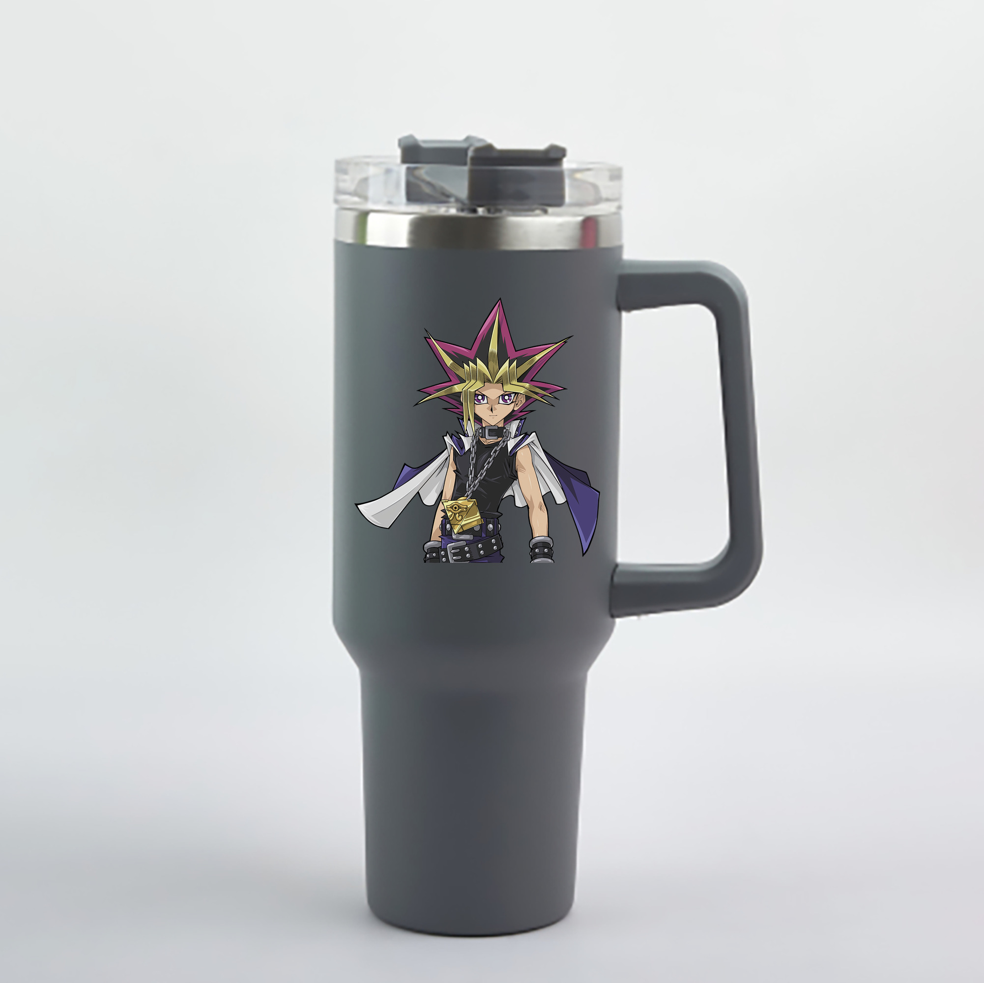 （画像用） 遊☆戯☆王 Yu-Gi-Oh! 1200mL車用タンブラー - クリスタルステッカー（プラスチックストロー付き）
