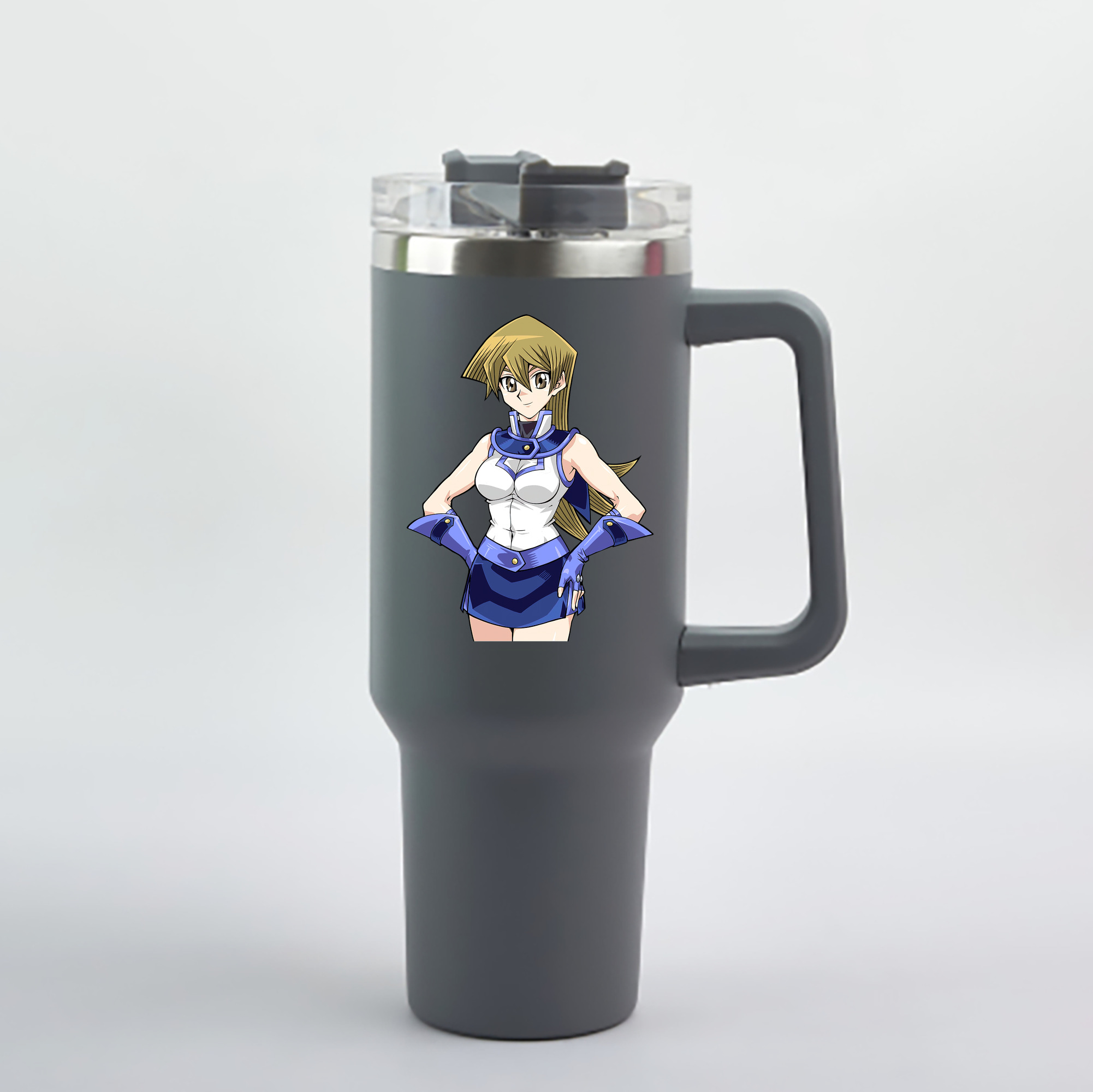 （画像用） 遊☆戯☆王 Yu-Gi-Oh! 1200mL車用タンブラー - クリスタルステッカー（プラスチックストロー付き）