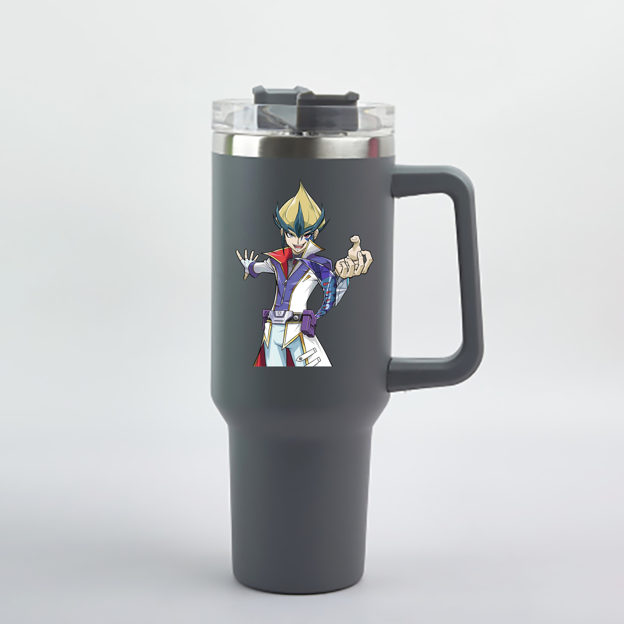 （画像用） 遊☆戯☆王 Yu-Gi-Oh! 1200mL車用タンブラー - クリスタルステッカー（プラスチックストロー付き）