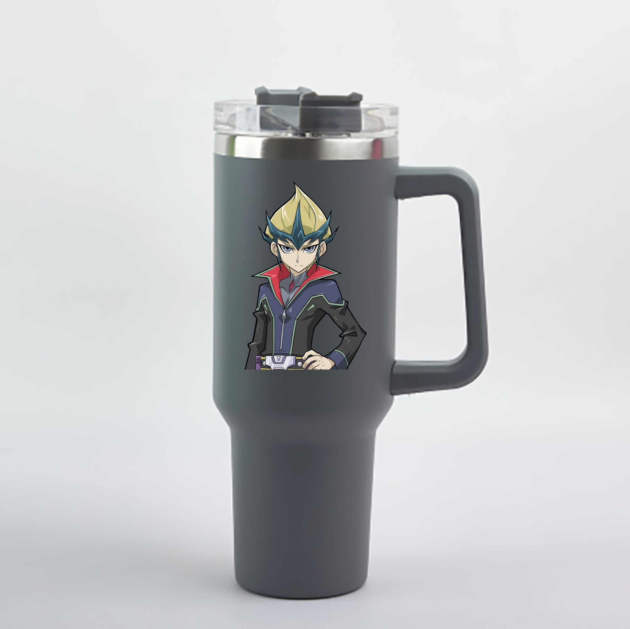 （画像用） 遊☆戯☆王 Yu-Gi-Oh! 1200mL車用タンブラー - クリスタルステッカー（プラスチックストロー付き）