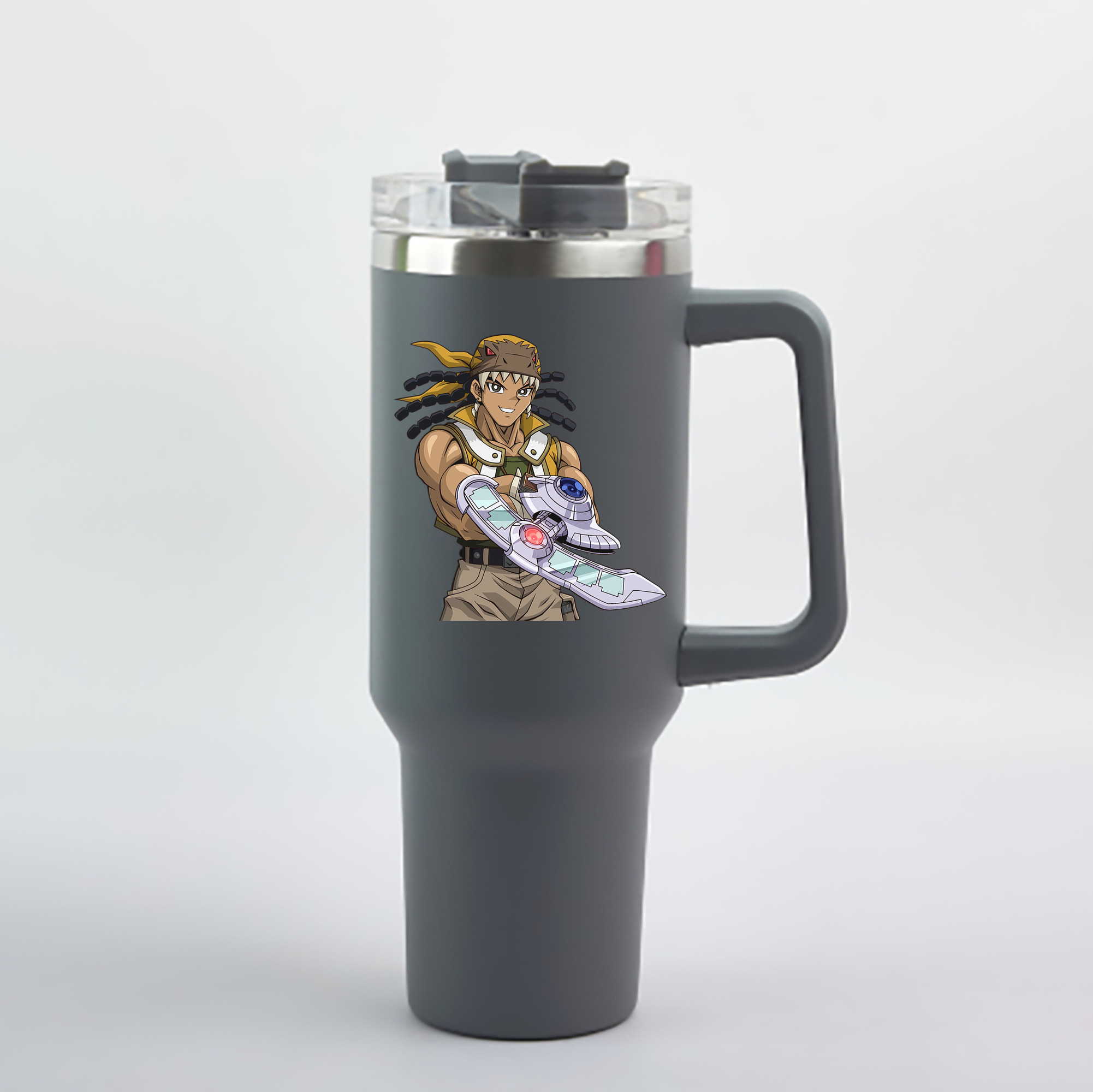 （画像用） 遊☆戯☆王 Yu-Gi-Oh! 1200mL車用タンブラー - クリスタルステッカー（プラスチックストロー付き）