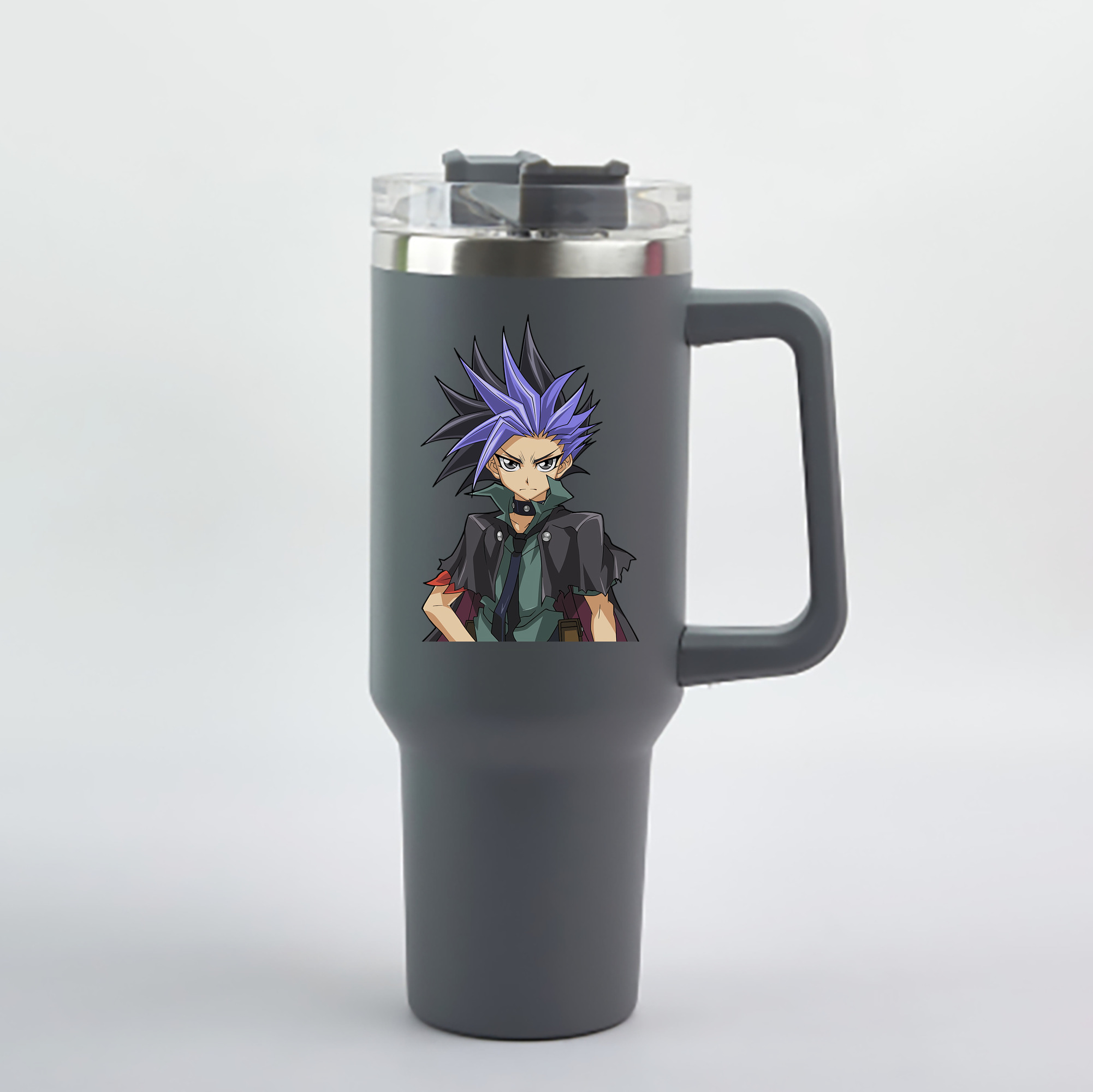 （画像用） 遊☆戯☆王 Yu-Gi-Oh! 1200mL車用タンブラー - クリスタルステッカー（プラスチックストロー付き）