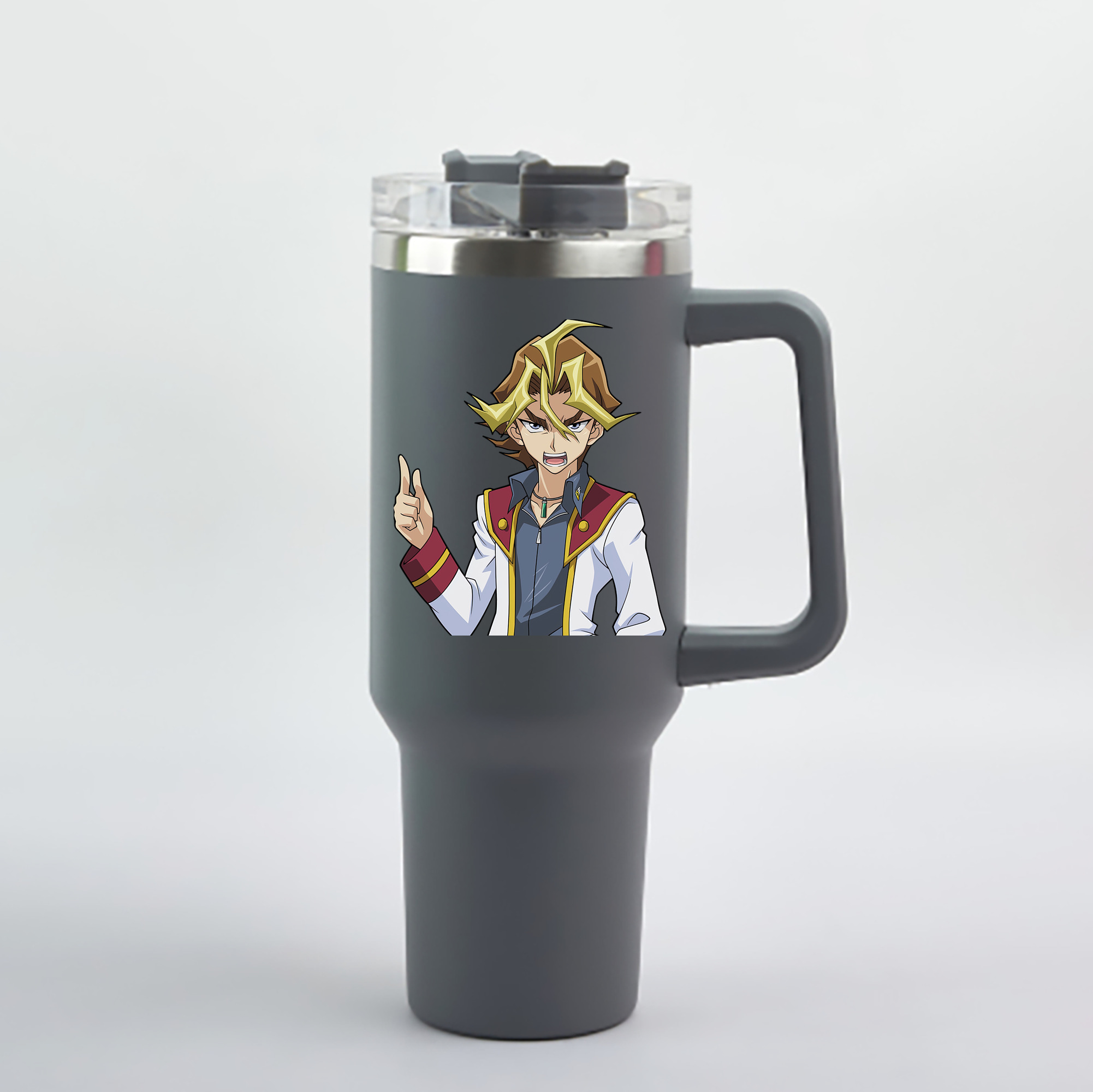 （画像用） 遊☆戯☆王 Yu-Gi-Oh! 1200mL車用タンブラー - クリスタルステッカー（プラスチックストロー付き）