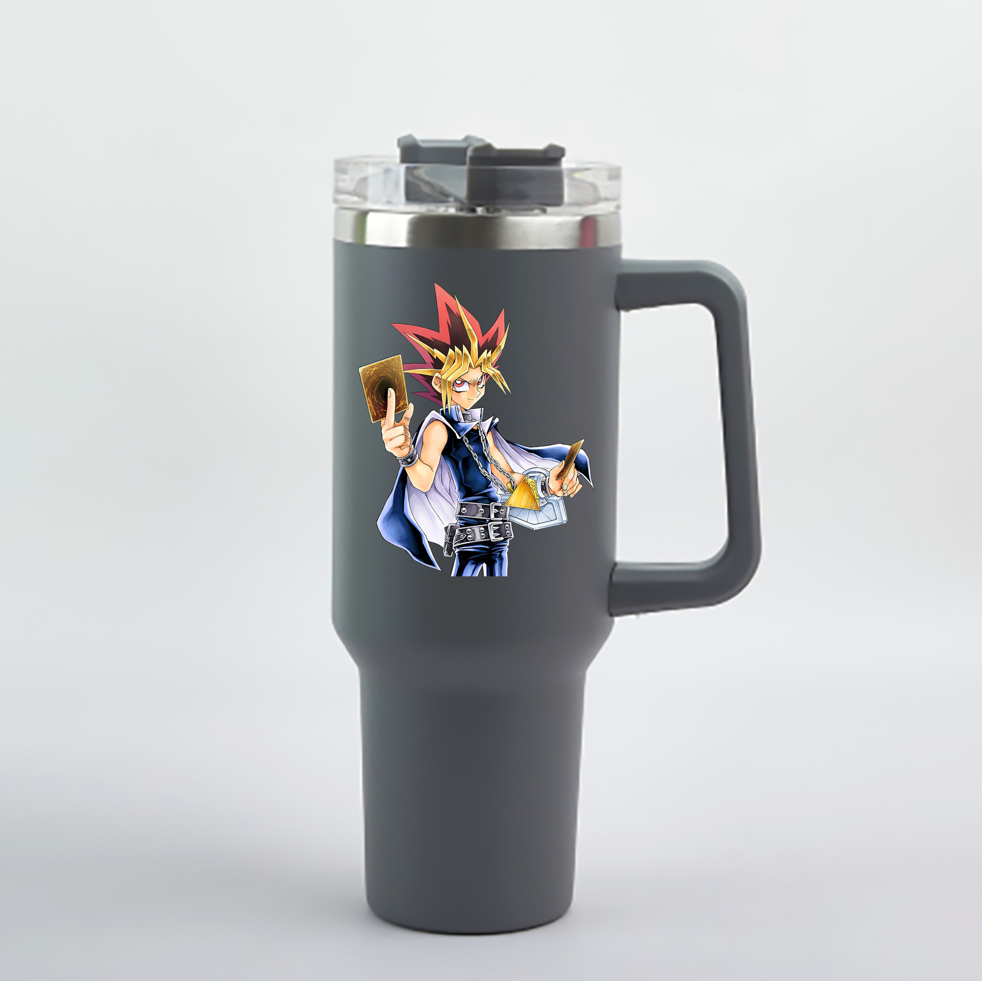（画像用） 遊☆戯☆王 Yu-Gi-Oh! 1200mL車用タンブラー - クリスタルステッカー（プラスチックストロー付き）