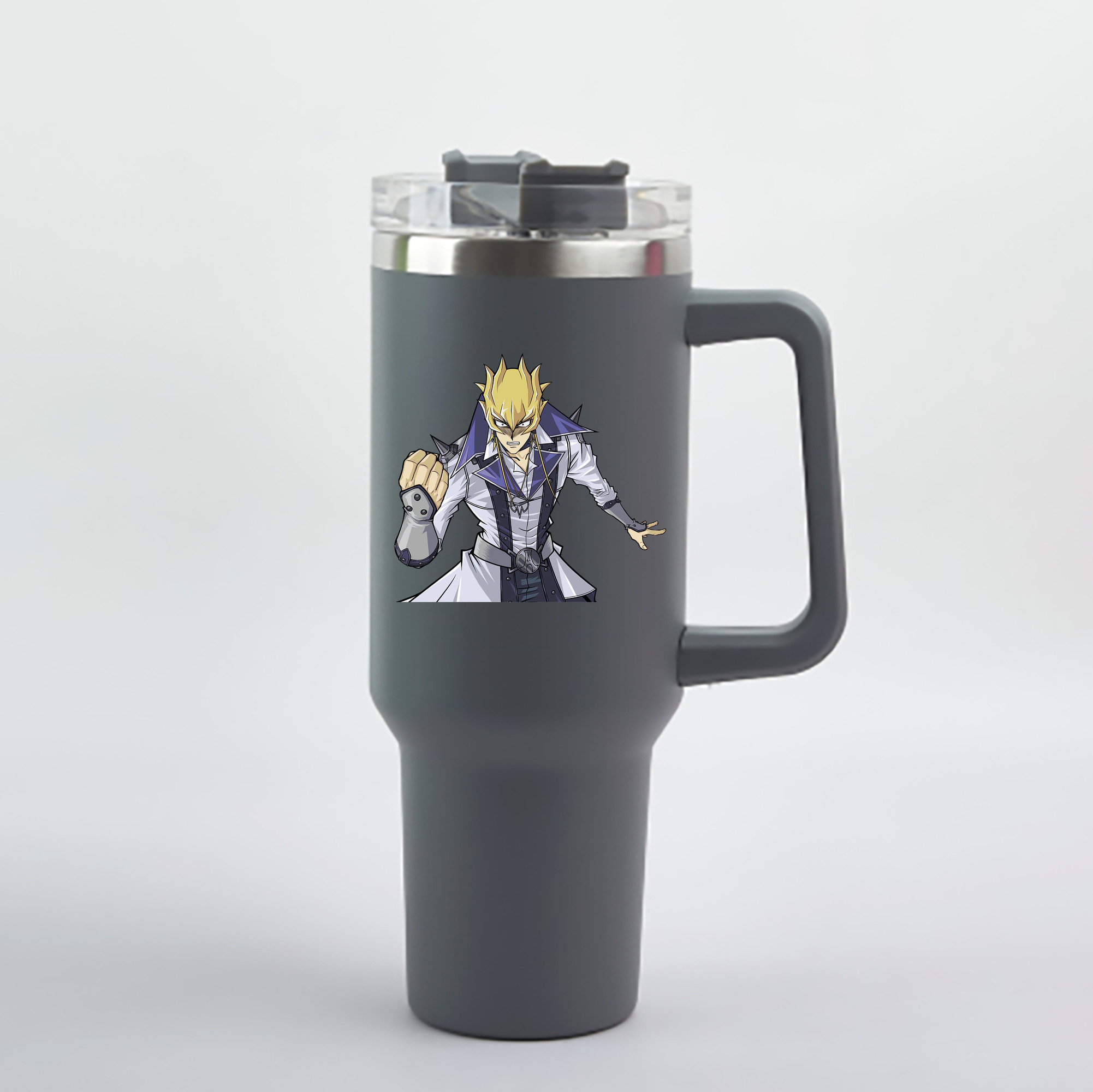 （画像用） 遊☆戯☆王 Yu-Gi-Oh! 1200mL車用タンブラー - クリスタルステッカー（プラスチックストロー付き）