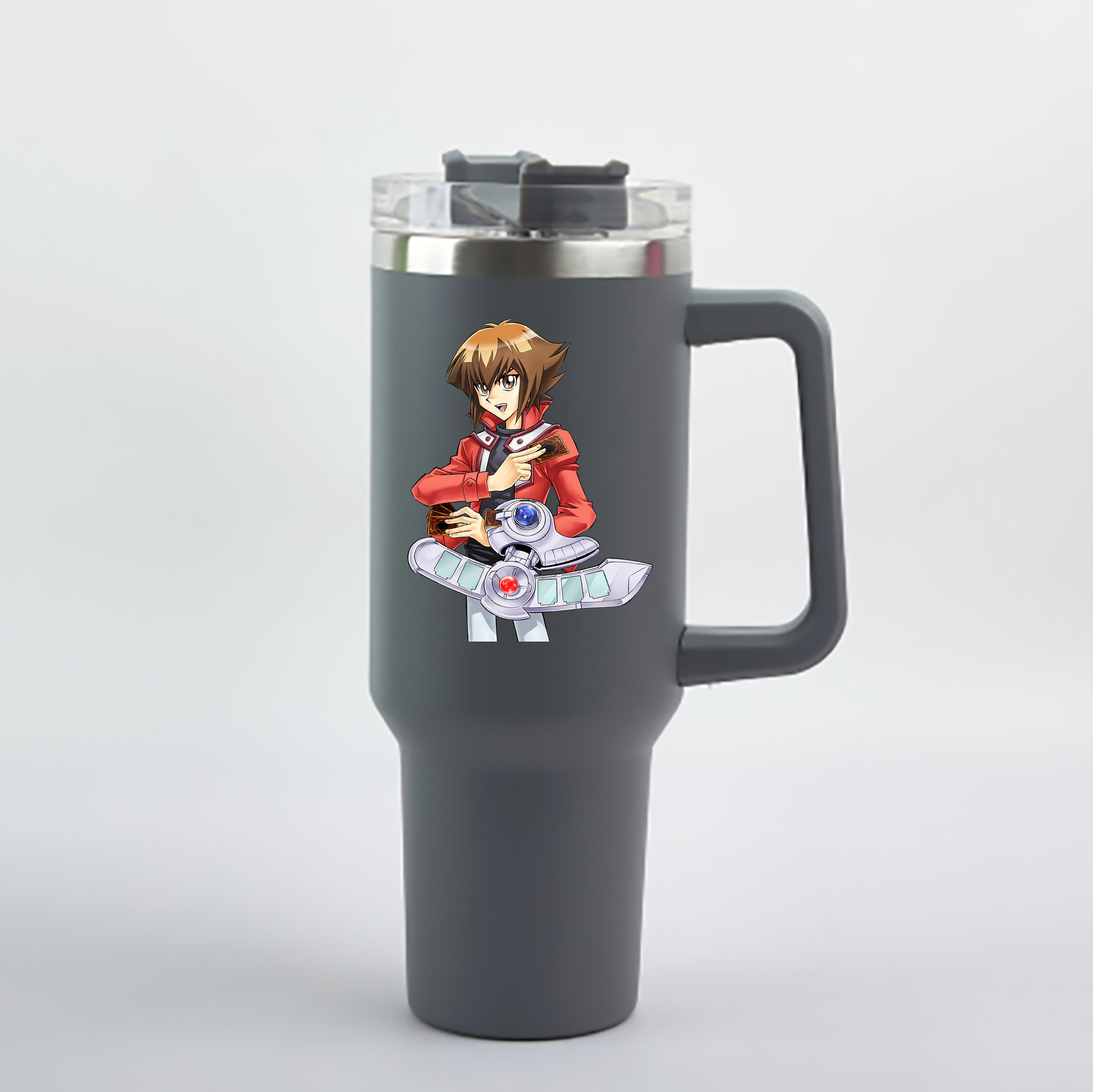 （画像用） 遊☆戯☆王 Yu-Gi-Oh! 1200mL車用タンブラー - クリスタルステッカー（プラスチックストロー付き）