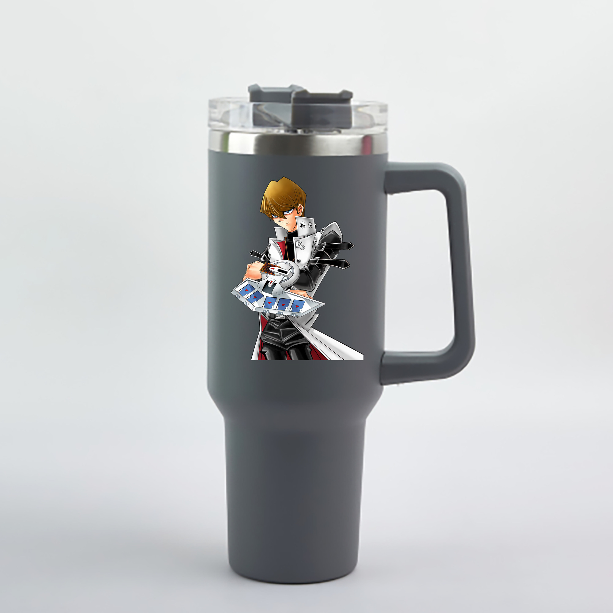 （画像用） 遊☆戯☆王 Yu-Gi-Oh! 1200mL車用タンブラー - クリスタルステッカー（プラスチックストロー付き）