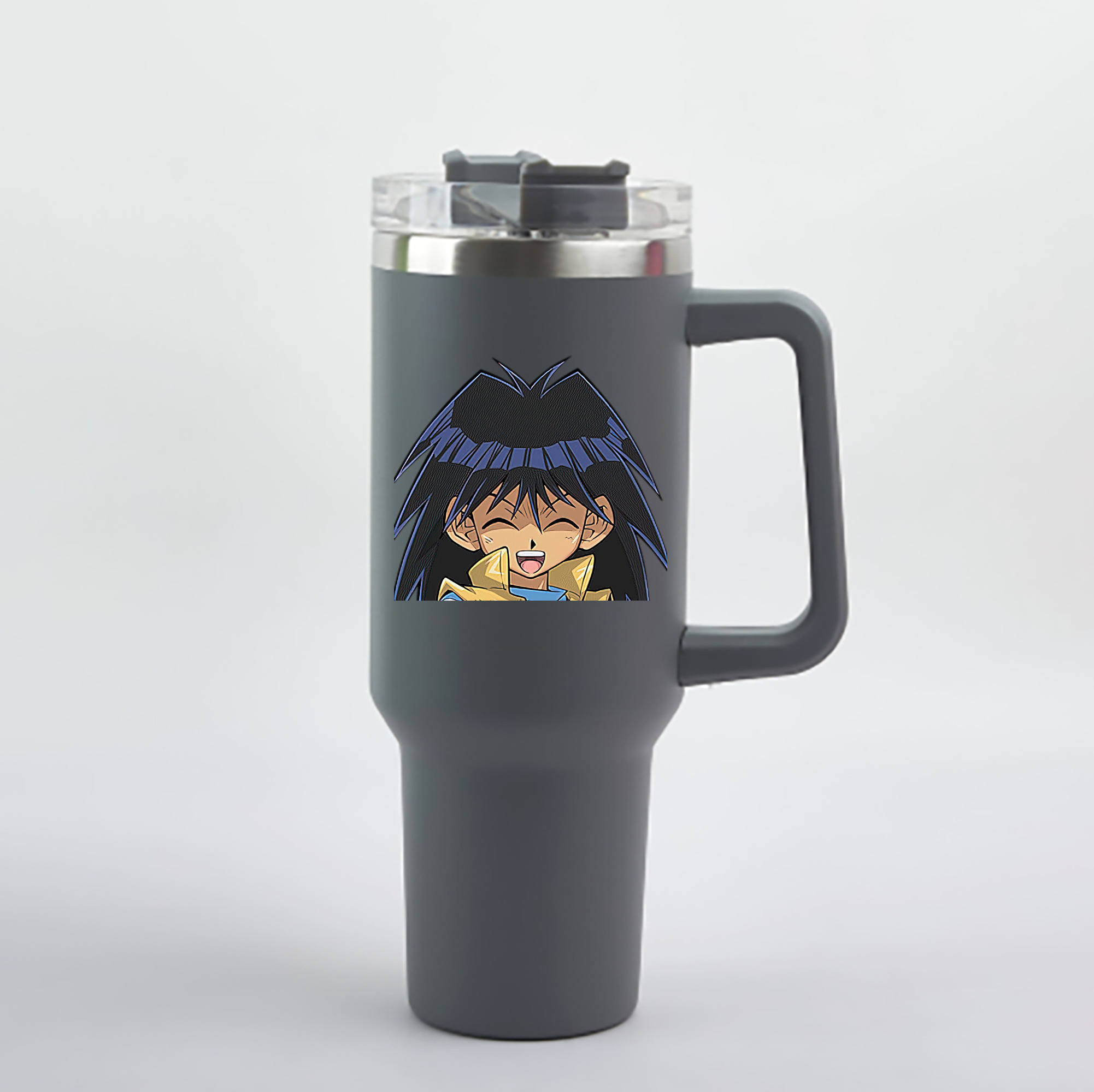 （画像用） 遊☆戯☆王 Yu-Gi-Oh! 1200mL車用タンブラー - クリスタルステッカー（プラスチックストロー付き）