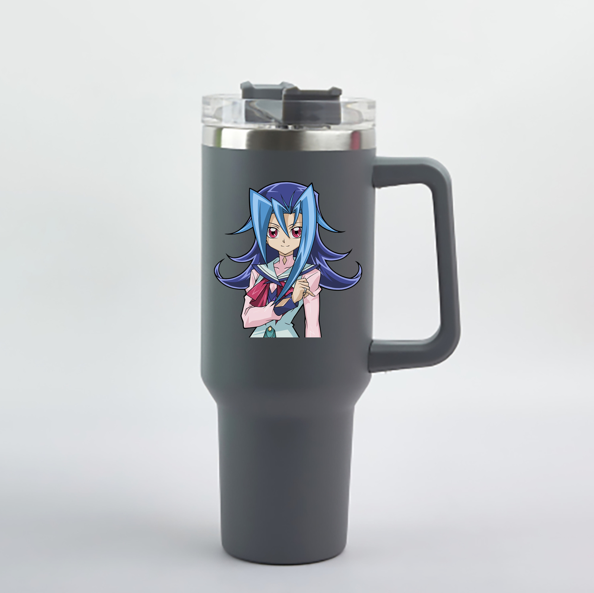 （画像用） 遊☆戯☆王 Yu-Gi-Oh! 1200mL車用タンブラー - クリスタルステッカー（プラスチックストロー付き）