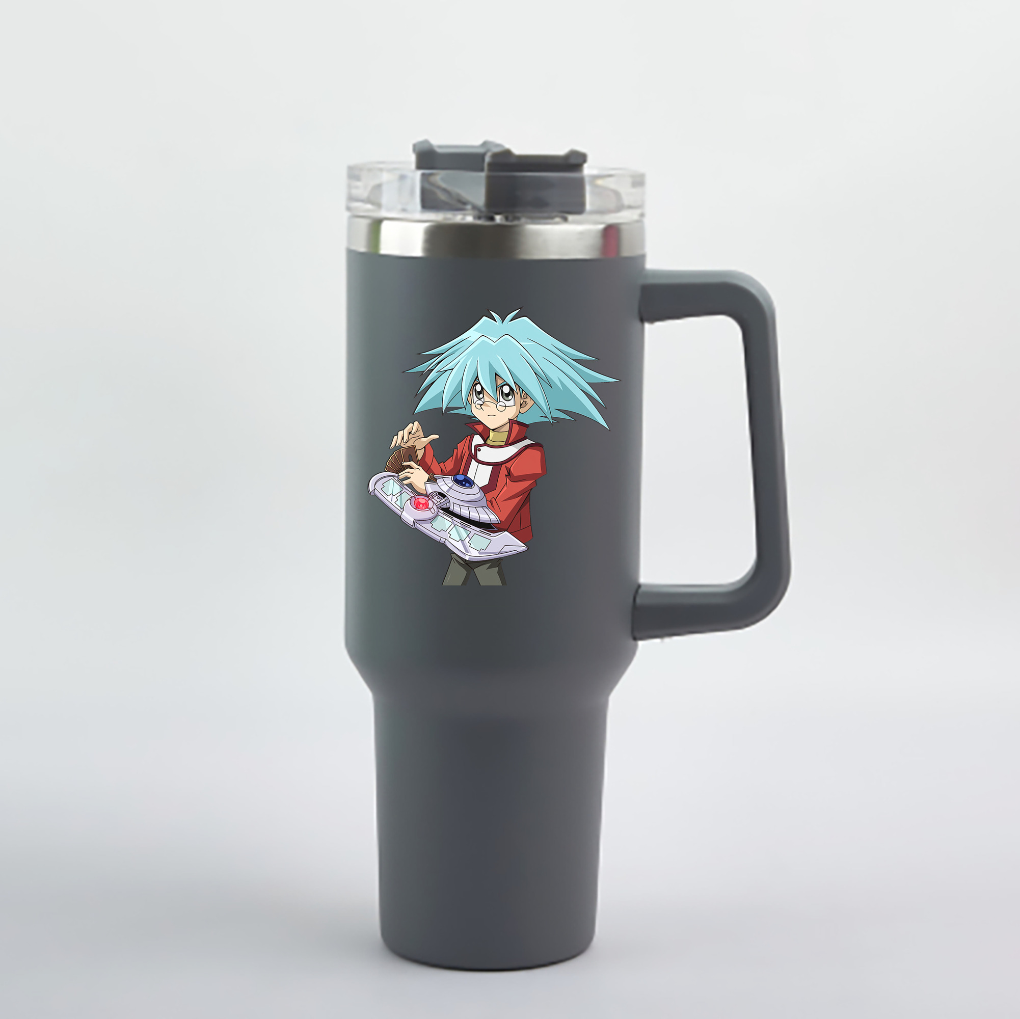 （画像用） 遊☆戯☆王 Yu-Gi-Oh! 1200mL車用タンブラー - クリスタルステッカー（プラスチックストロー付き）