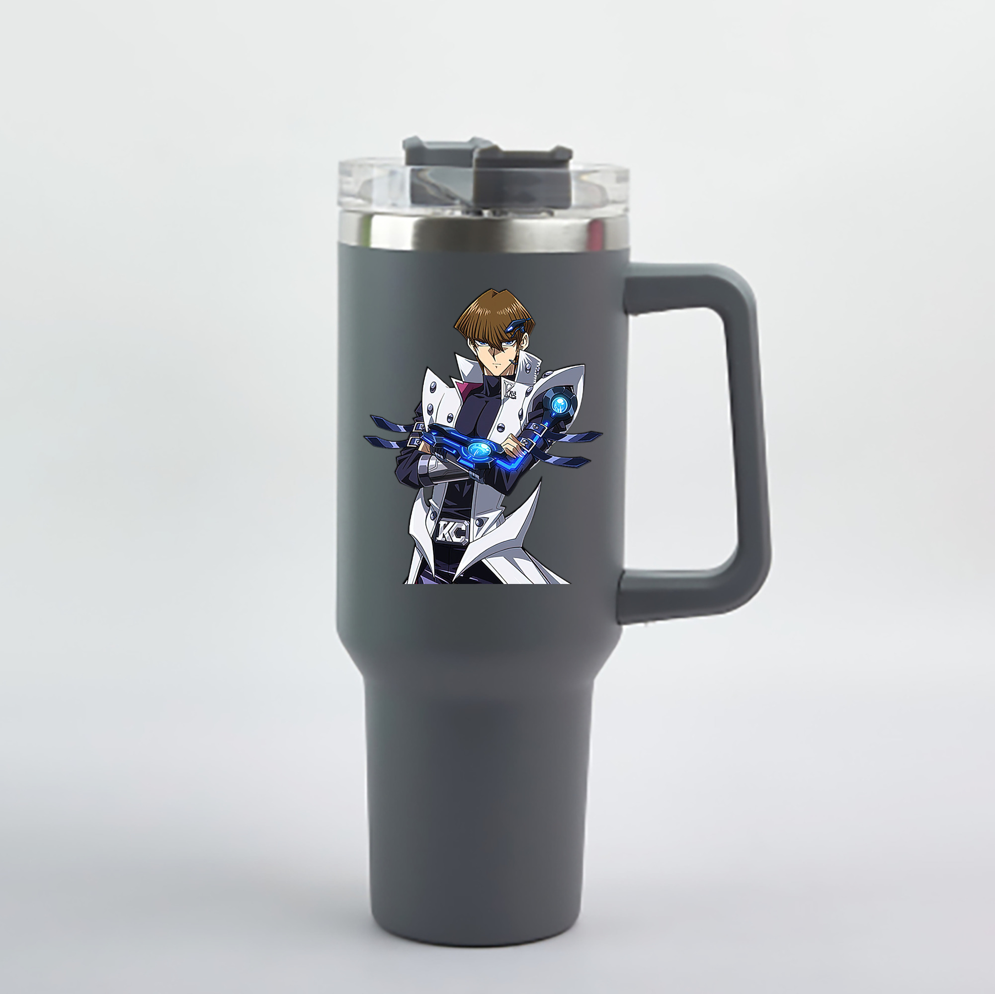 （画像用） 遊☆戯☆王 Yu-Gi-Oh! 1200mL車用タンブラー - クリスタルステッカー（プラスチックストロー付き）