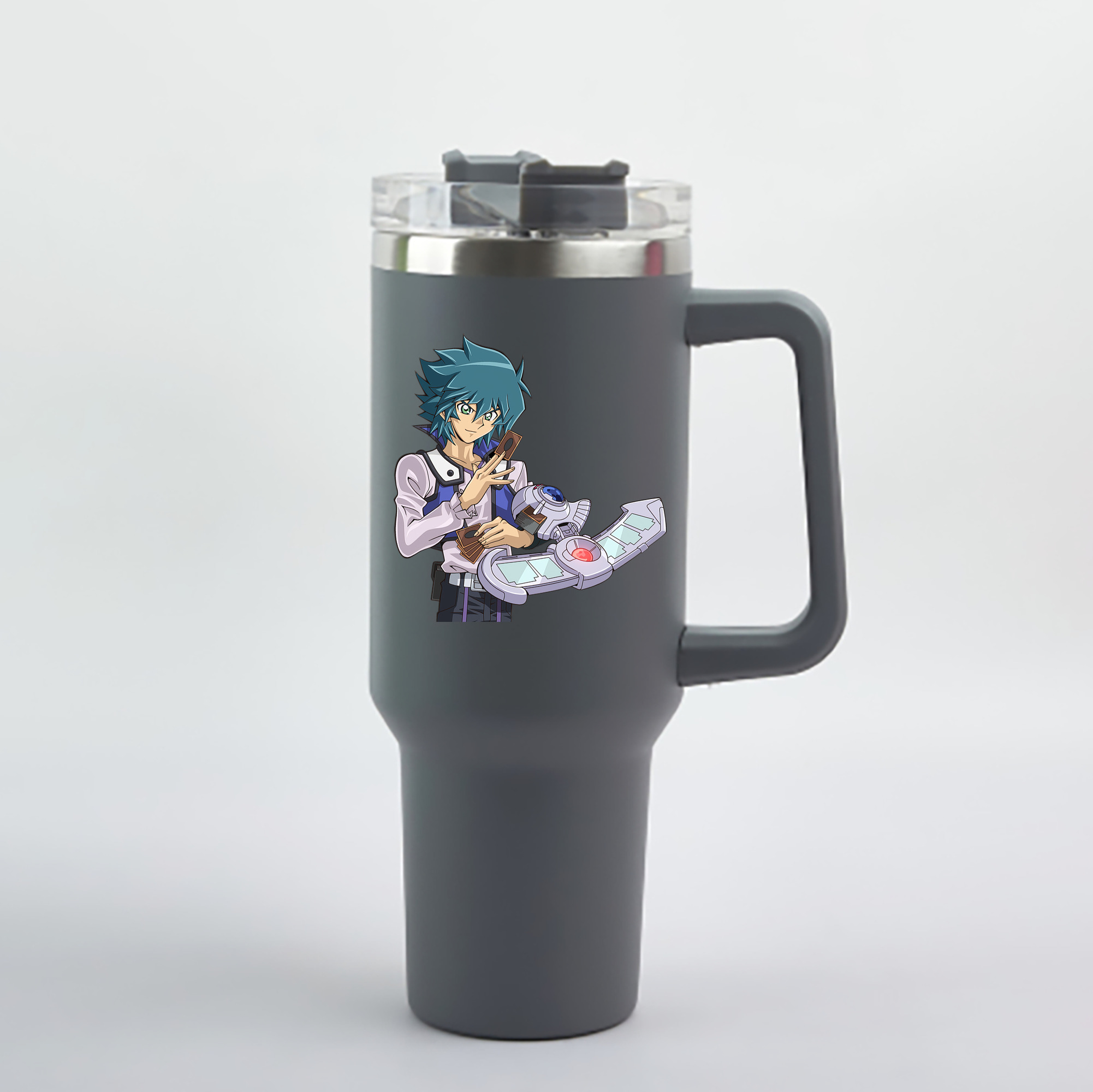 （画像用） 遊☆戯☆王 Yu-Gi-Oh! 1200mL車用タンブラー - クリスタルステッカー（プラスチックストロー付き）