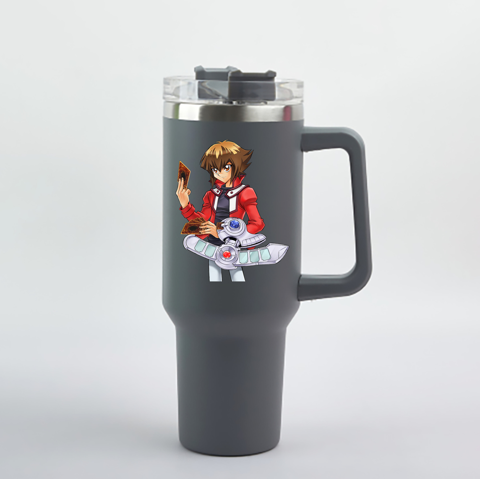 （画像用） 遊☆戯☆王 Yu-Gi-Oh! 1200mL車用タンブラー - クリスタルステッカー（プラスチックストロー付き）