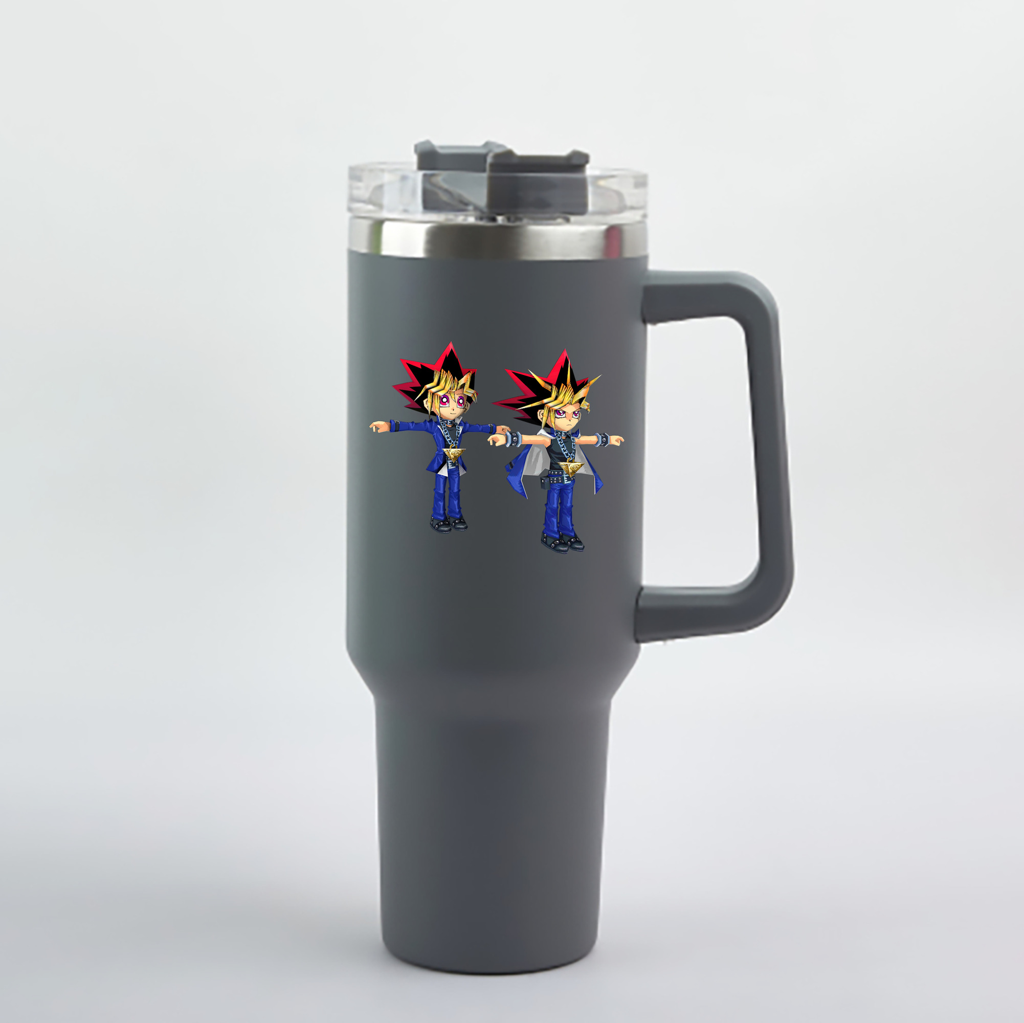 （画像用） 遊☆戯☆王 Yu-Gi-Oh! 1200mL車用タンブラー - クリスタルステッカー（プラスチックストロー付き）
