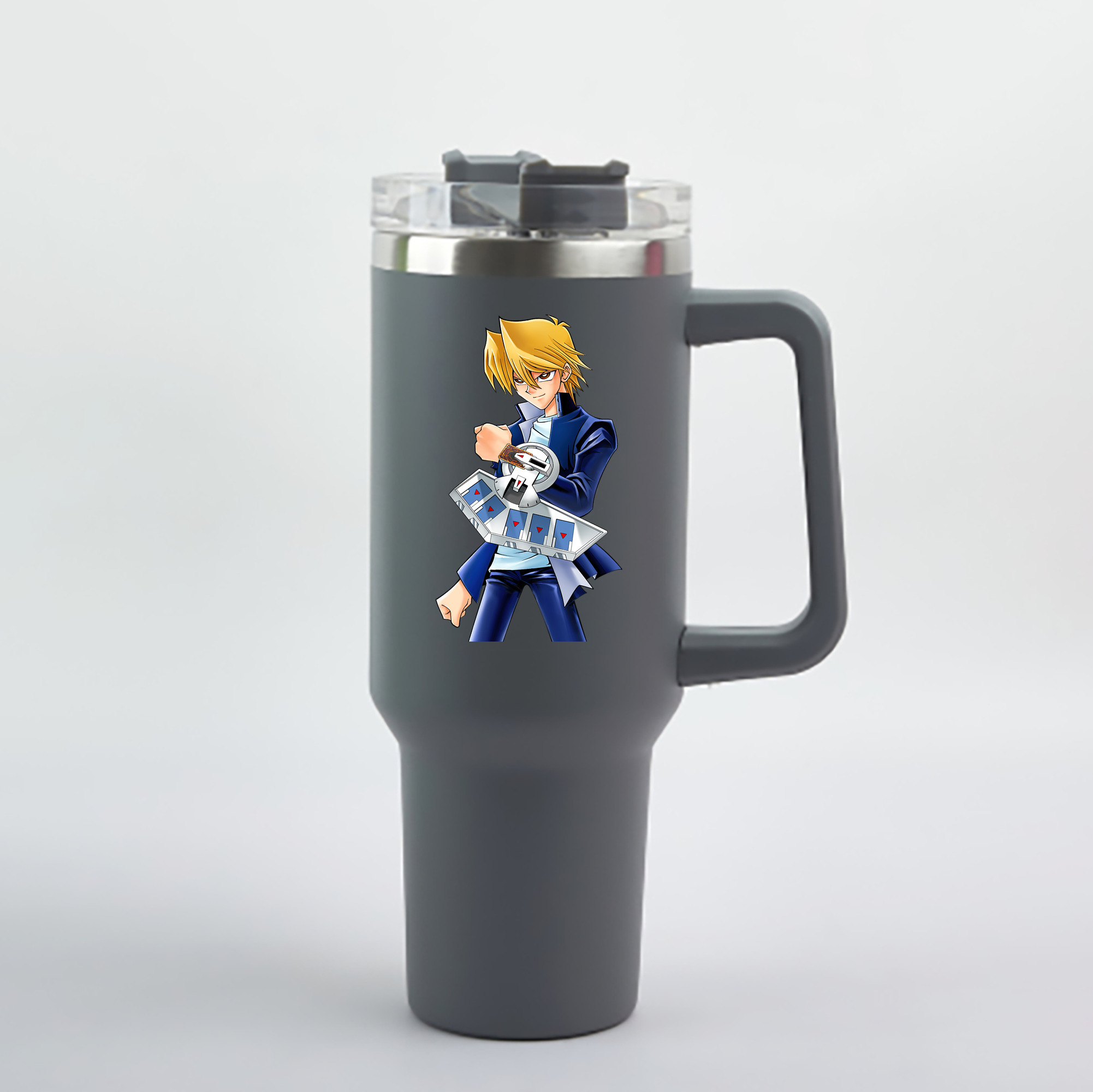 （画像用） 遊☆戯☆王 Yu-Gi-Oh! 1200mL車用タンブラー - クリスタルステッカー（プラスチックストロー付き）