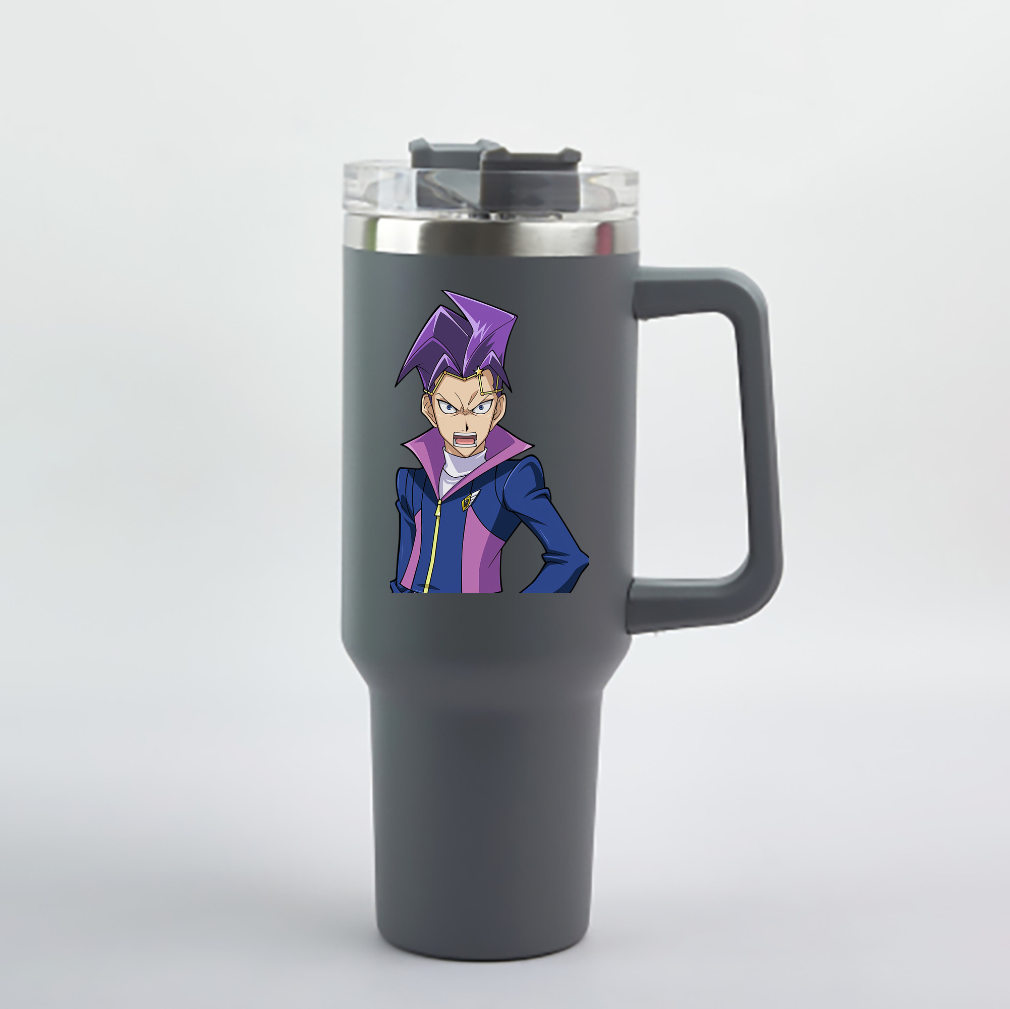 （画像用） 遊☆戯☆王 Yu-Gi-Oh! 1200mL車用タンブラー - クリスタルステッカー（プラスチックストロー付き）