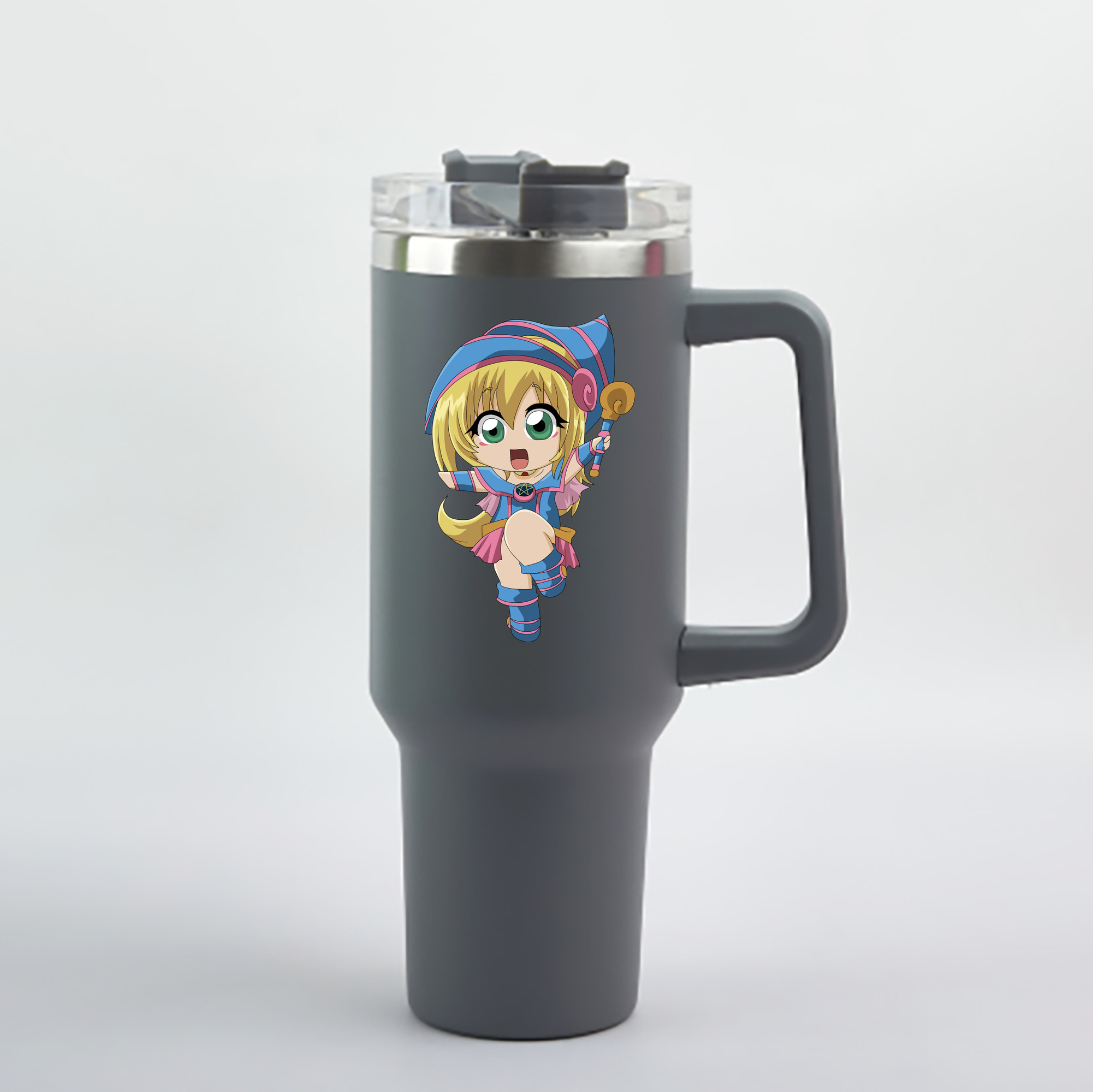 （画像用） 遊☆戯☆王 Yu-Gi-Oh! 1200mL車用タンブラー - クリスタルステッカー（プラスチックストロー付き）
