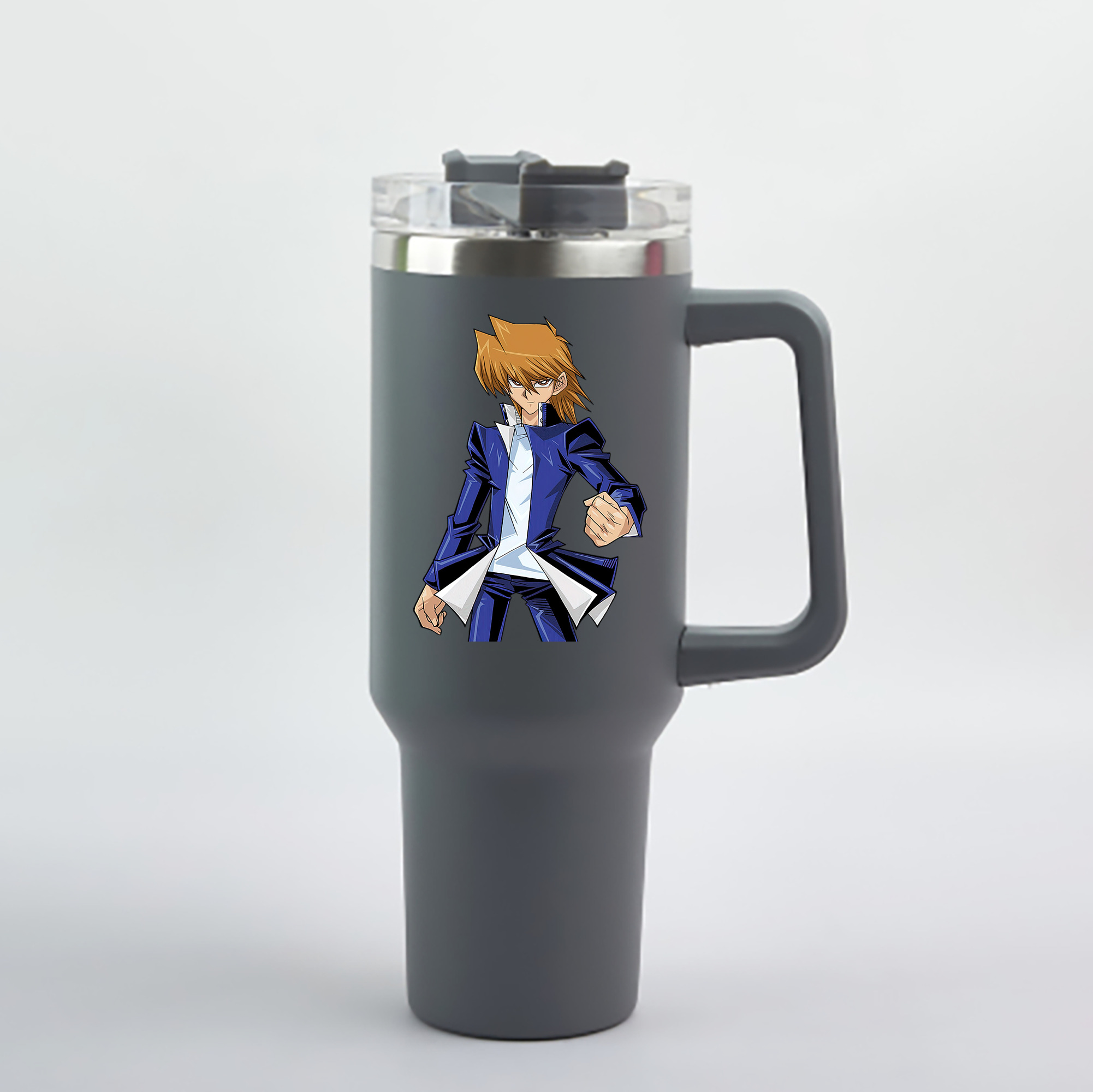 （画像用） 遊☆戯☆王 Yu-Gi-Oh! 1200mL車用タンブラー - クリスタルステッカー（プラスチックストロー付き）
