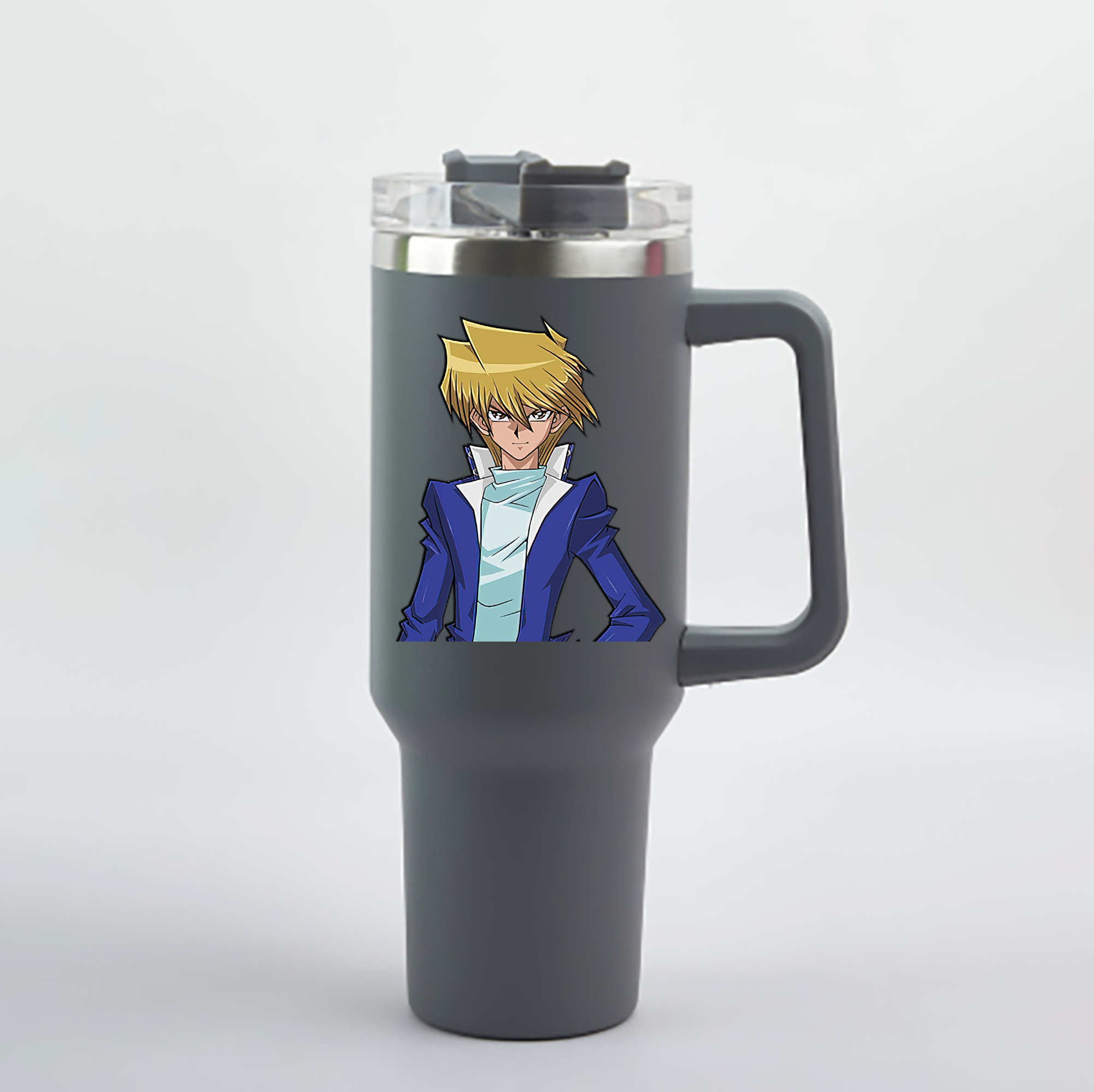 （画像用） 遊☆戯☆王 Yu-Gi-Oh! 1200mL車用タンブラー - クリスタルステッカー（プラスチックストロー付き）
