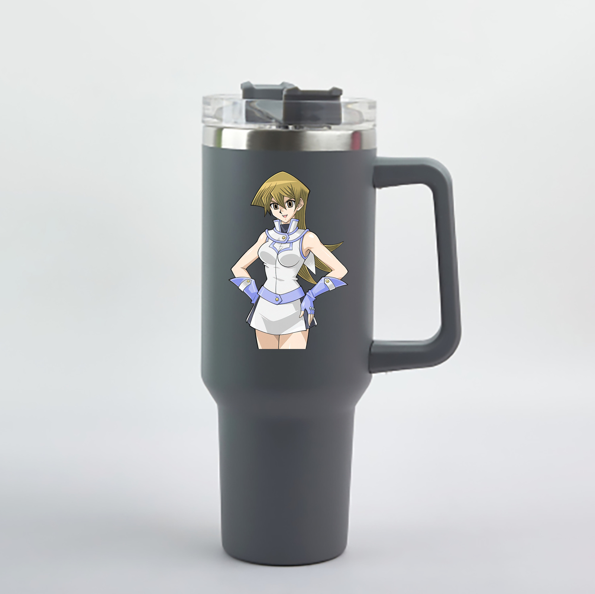 （画像用） 遊☆戯☆王 Yu-Gi-Oh! 1200mL車用タンブラー - クリスタルステッカー（プラスチックストロー付き）