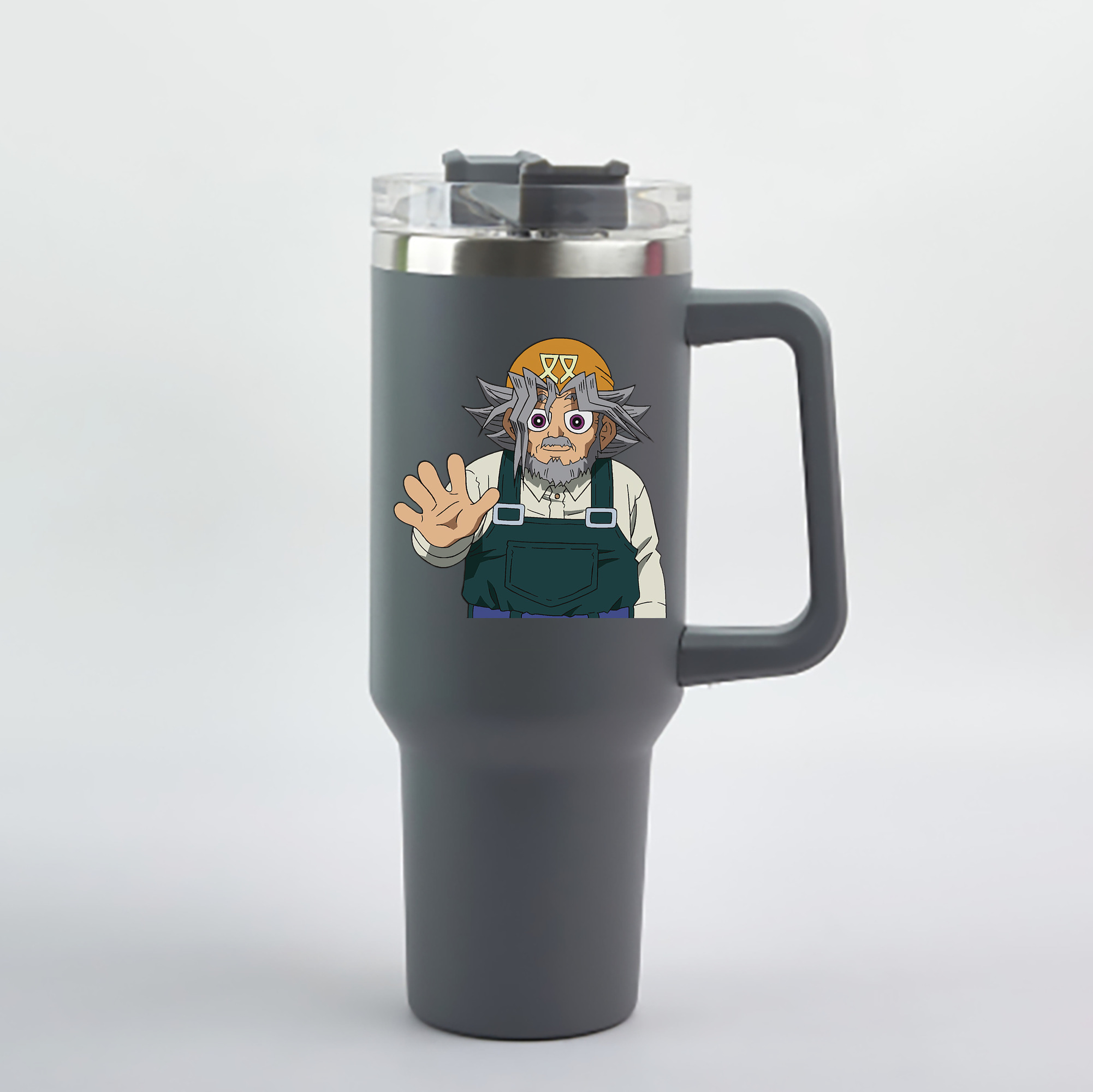 （画像用） 遊☆戯☆王 Yu-Gi-Oh! 1200mL車用タンブラー - クリスタルステッカー（プラスチックストロー付き）