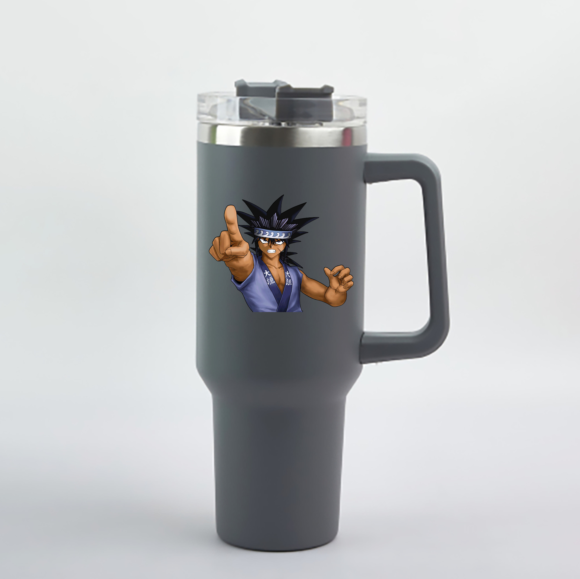 （画像用） 遊☆戯☆王 Yu-Gi-Oh! 1200mL車用タンブラー - クリスタルステッカー（プラスチックストロー付き）