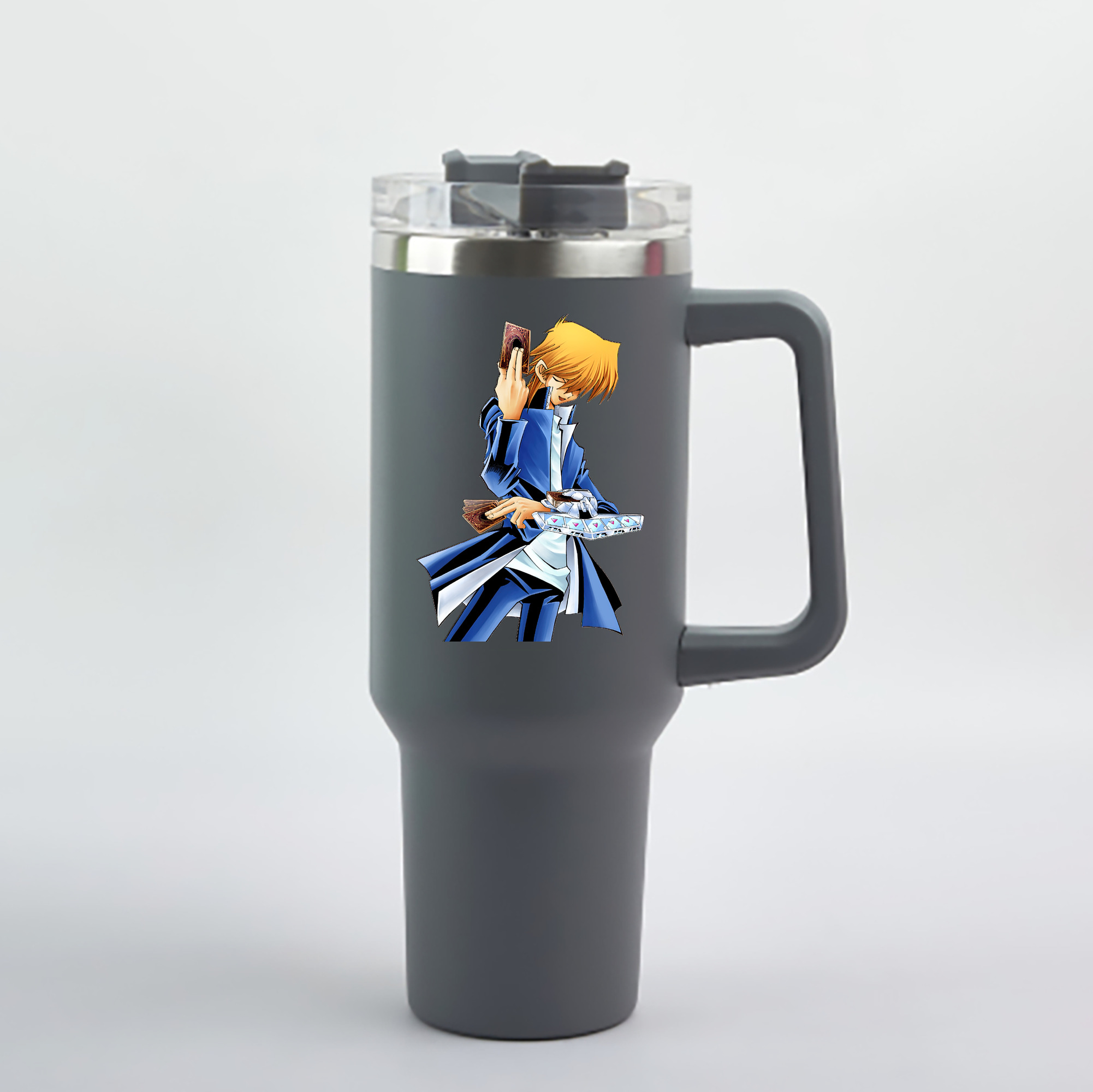 （画像用） 遊☆戯☆王 Yu-Gi-Oh! 1200mL車用タンブラー - クリスタルステッカー（プラスチックストロー付き）