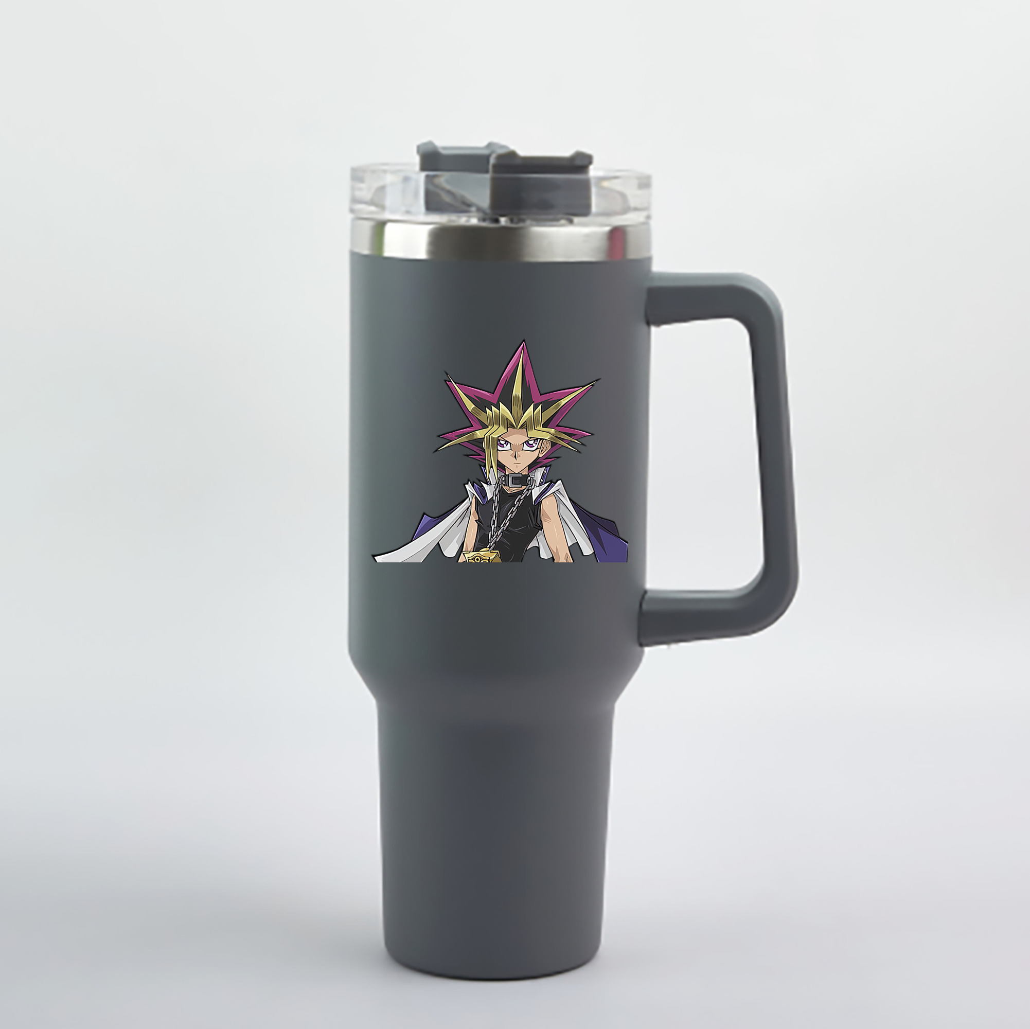 （画像用） 遊☆戯☆王 Yu-Gi-Oh! 1200mL車用タンブラー - クリスタルステッカー（プラスチックストロー付き）