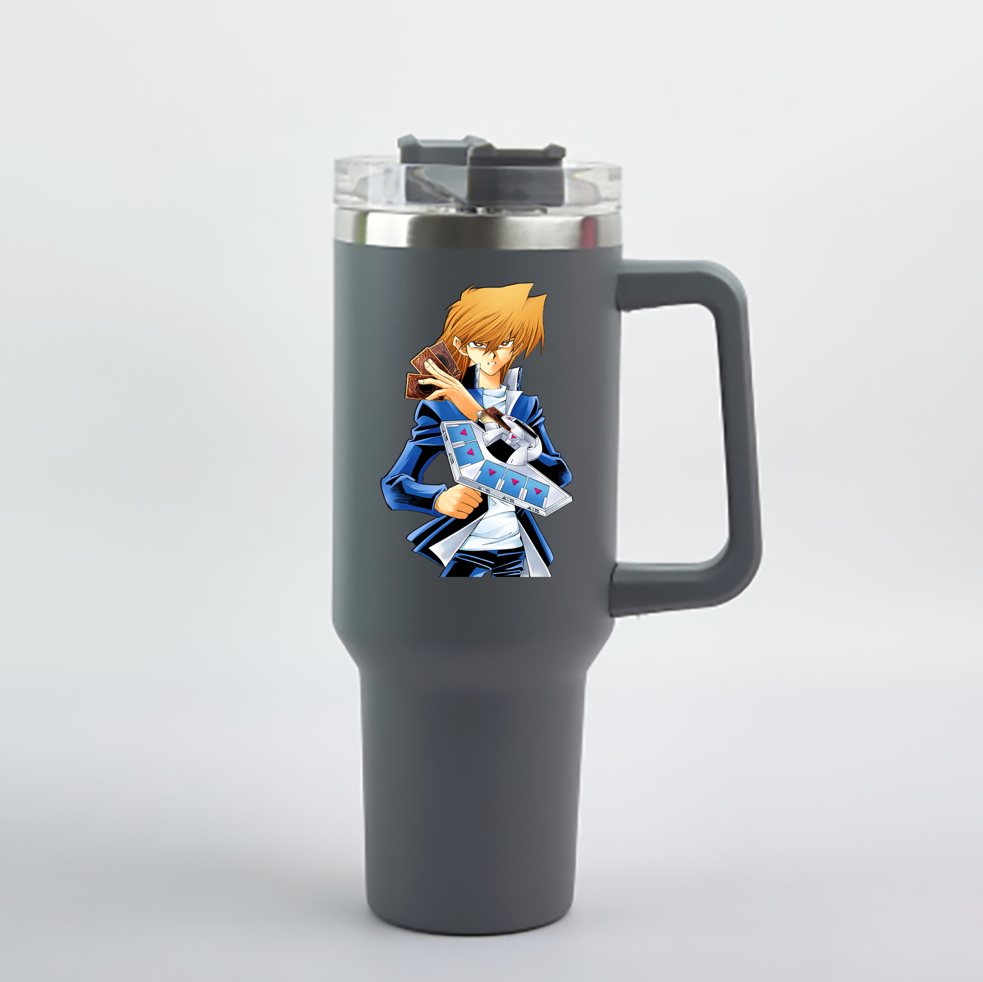 （画像用） 遊☆戯☆王 Yu-Gi-Oh! 1200mL車用タンブラー - クリスタルステッカー（プラスチックストロー付き）