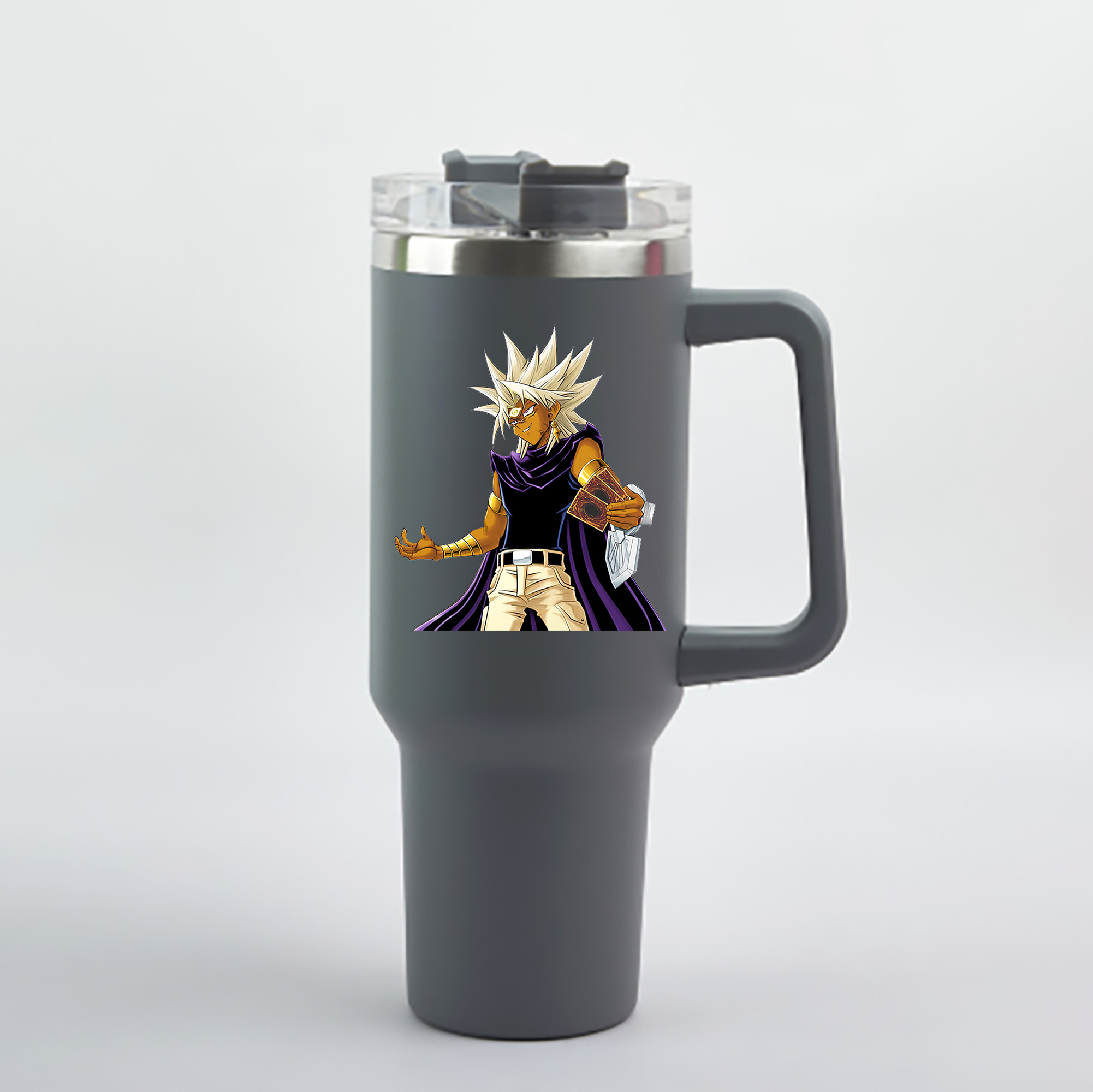 （画像用） 遊☆戯☆王 Yu-Gi-Oh! 1200mL車用タンブラー - クリスタルステッカー（プラスチックストロー付き）