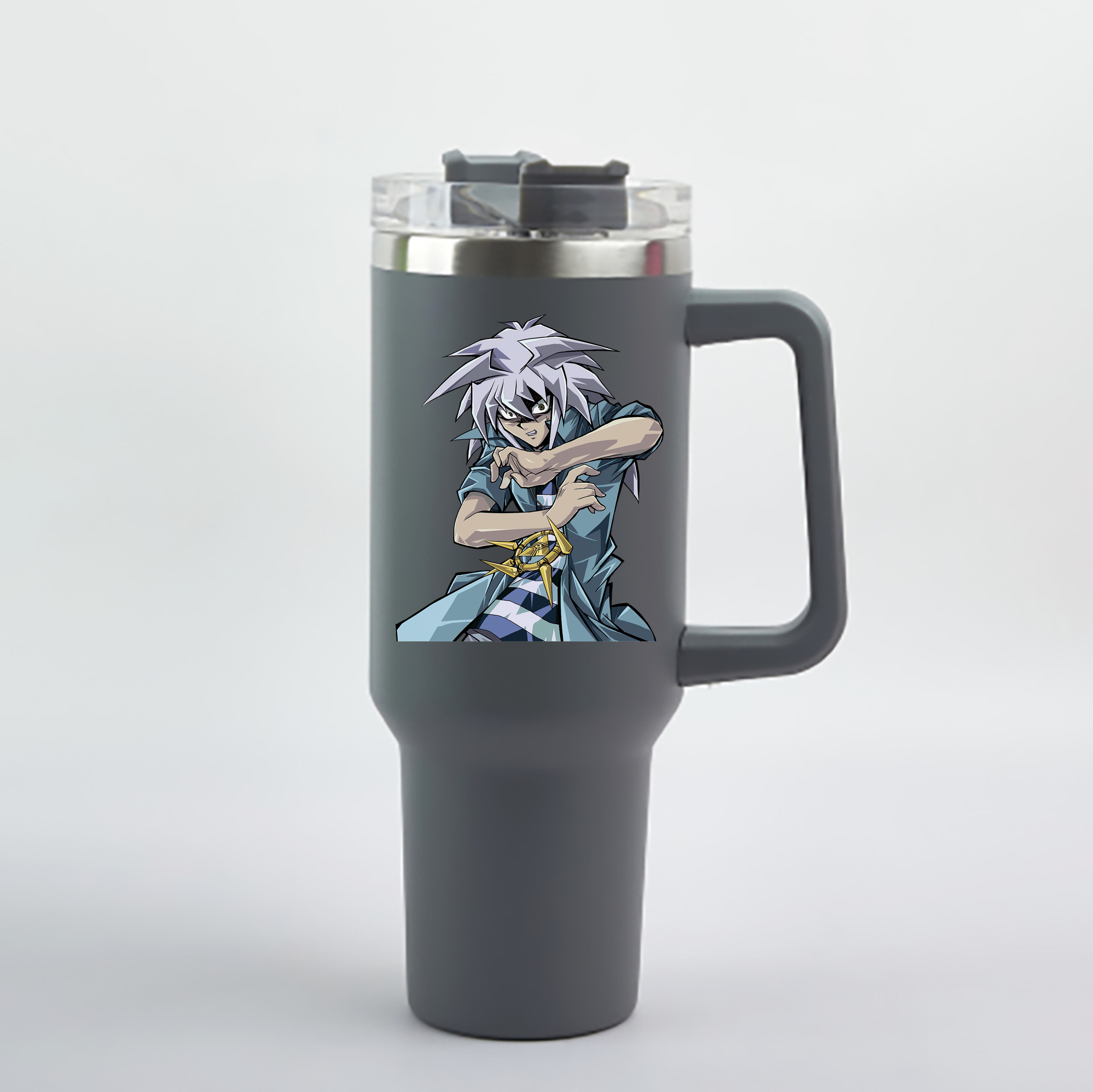 （画像用） 遊☆戯☆王 Yu-Gi-Oh! 1200mL車用タンブラー - クリスタルステッカー（プラスチックストロー付き）