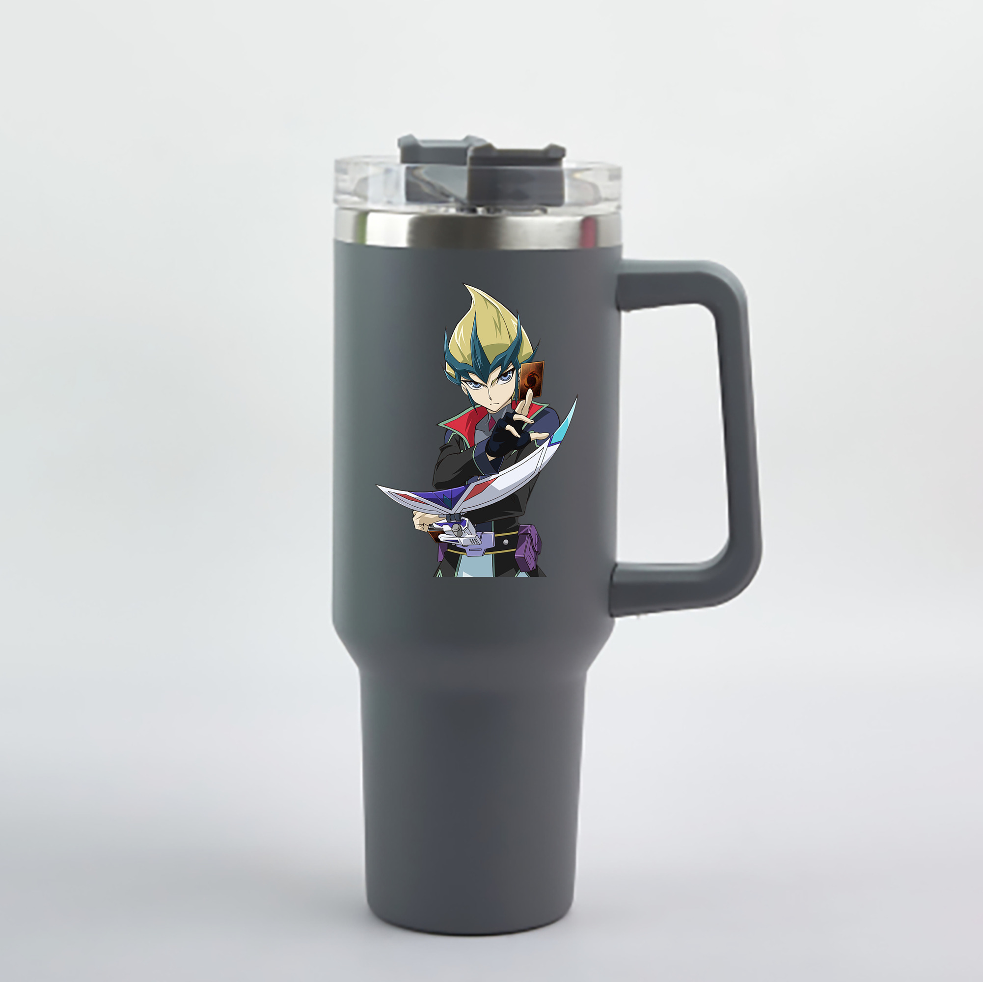 （画像用） 遊☆戯☆王 Yu-Gi-Oh! 1200mL車用タンブラー - クリスタルステッカー（プラスチックストロー付き）