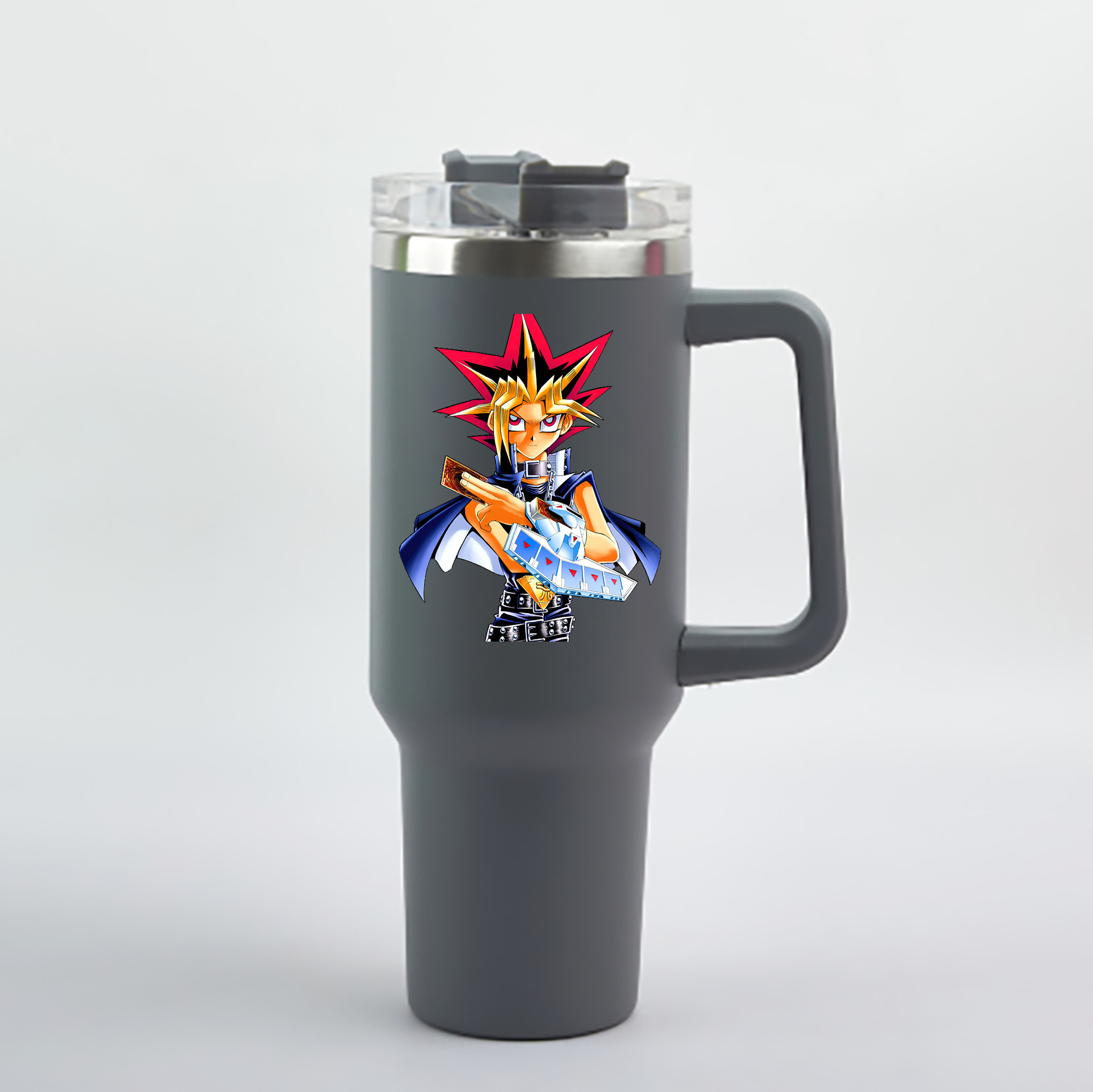 （画像用） 遊☆戯☆王 Yu-Gi-Oh! 1200mL車用タンブラー - クリスタルステッカー（プラスチックストロー付き）