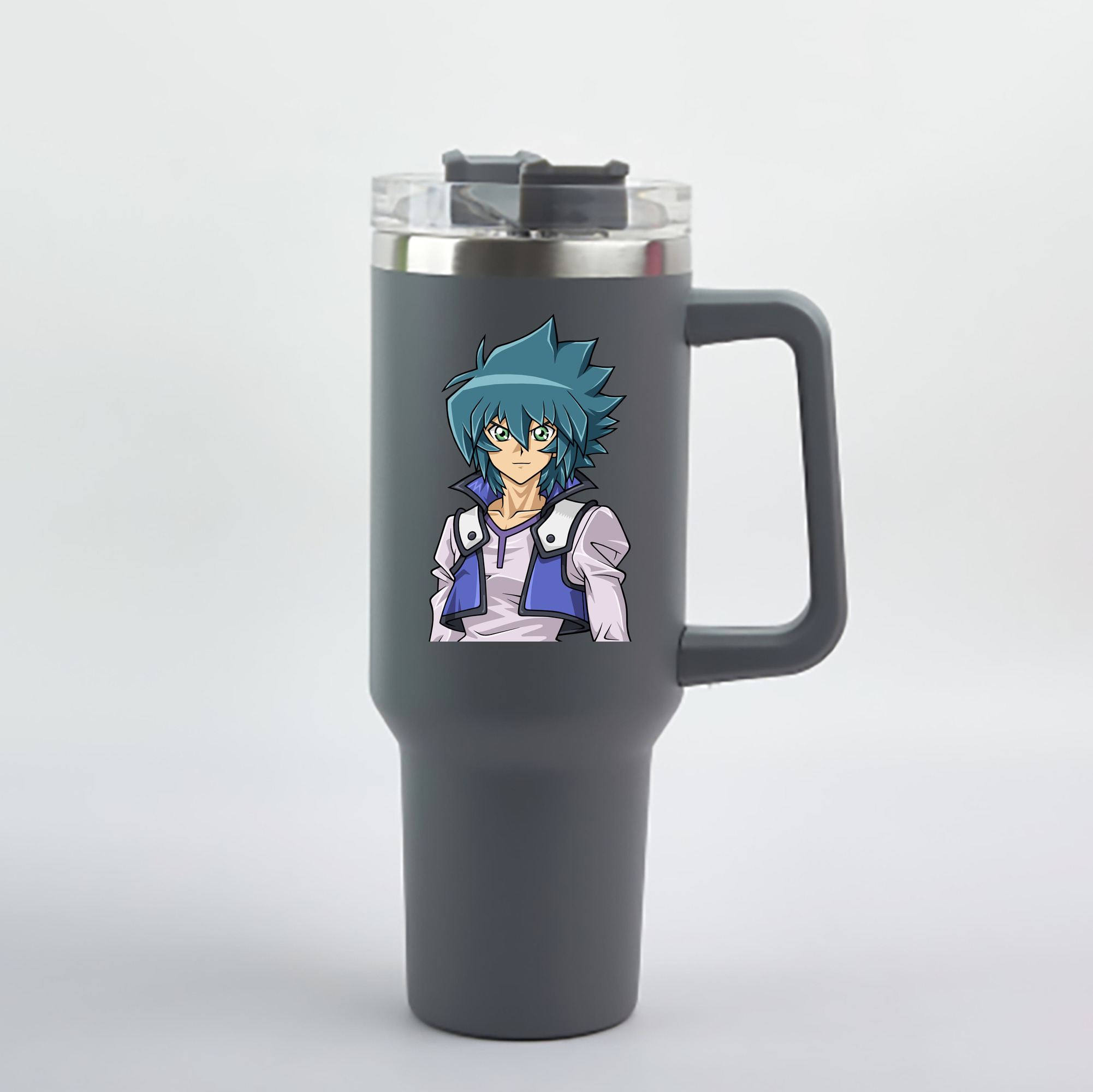 （画像用） 遊☆戯☆王 Yu-Gi-Oh! 1200mL車用タンブラー - クリスタルステッカー（プラスチックストロー付き）