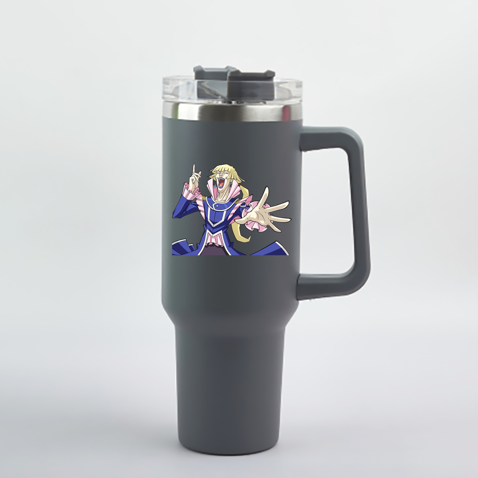 （画像用） 遊☆戯☆王 Yu-Gi-Oh! 1200mL車用タンブラー - クリスタルステッカー（プラスチックストロー付き）