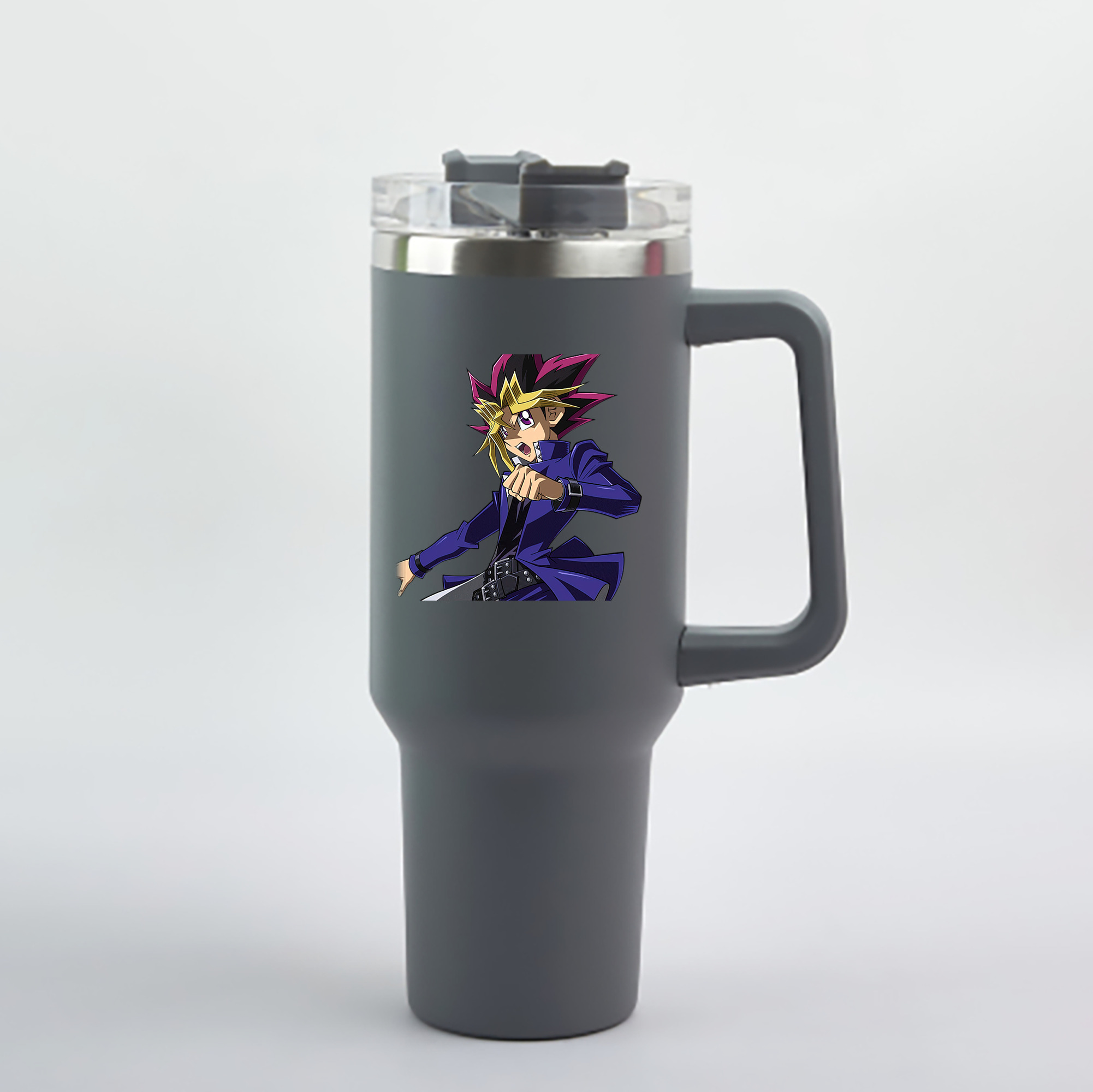 （画像用） 遊☆戯☆王 Yu-Gi-Oh! 1200mL車用タンブラー - クリスタルステッカー（プラスチックストロー付き）