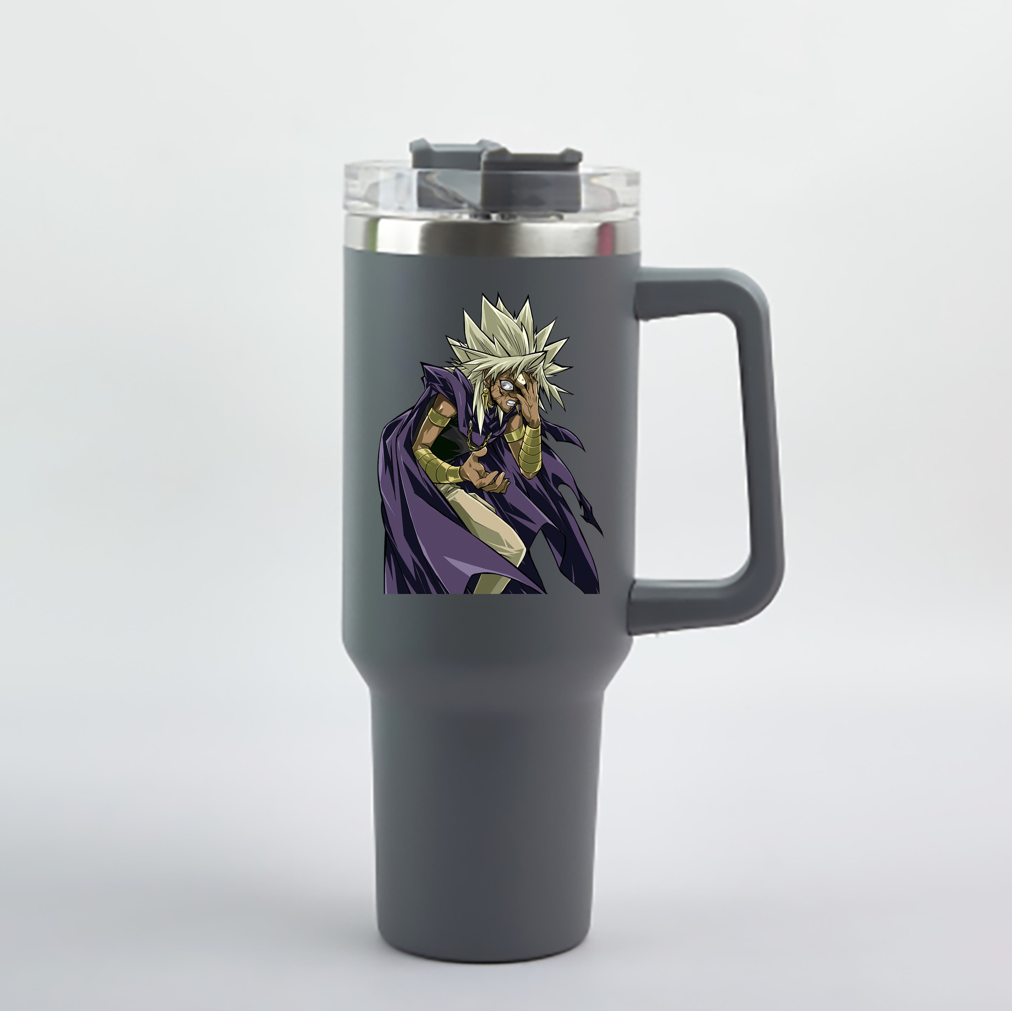 （画像用） 遊☆戯☆王 Yu-Gi-Oh! 1200mL車用タンブラー - クリスタルステッカー（プラスチックストロー付き）