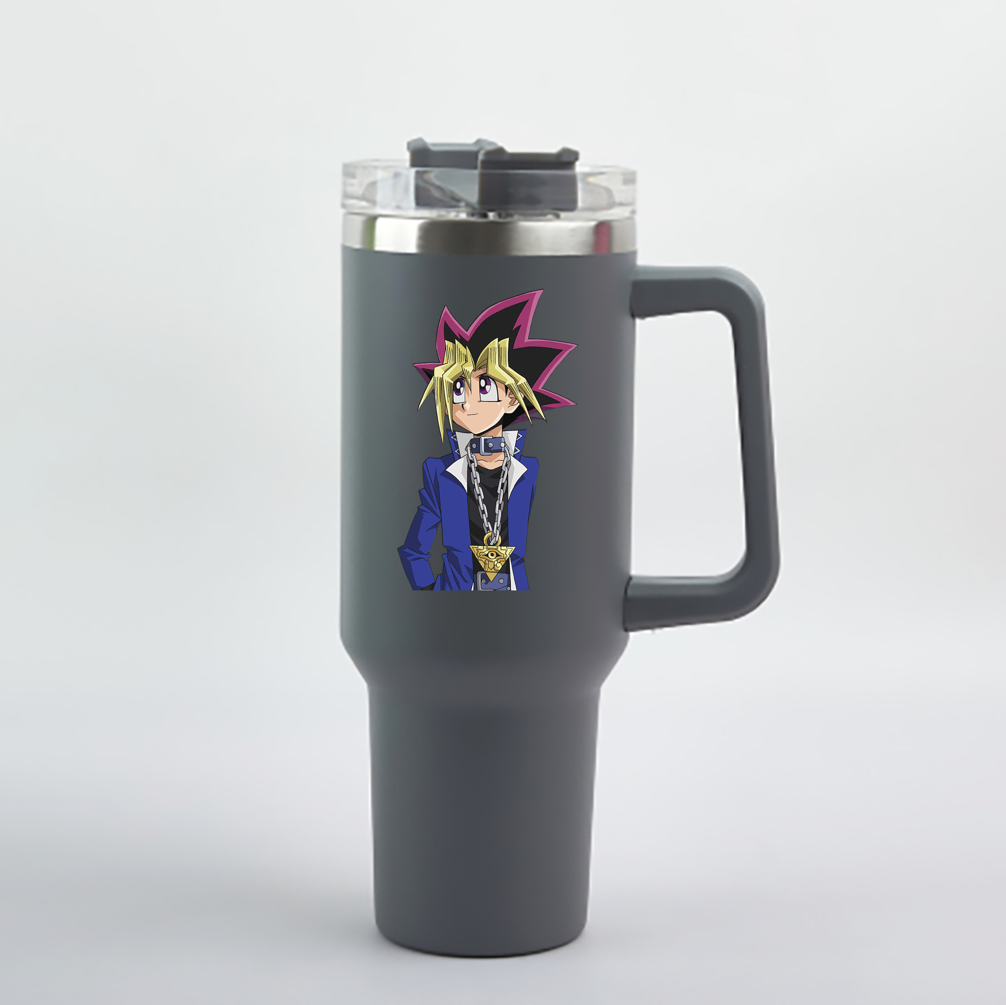（画像用） 遊☆戯☆王 Yu-Gi-Oh! 1200mL車用タンブラー - クリスタルステッカー（プラスチックストロー付き）