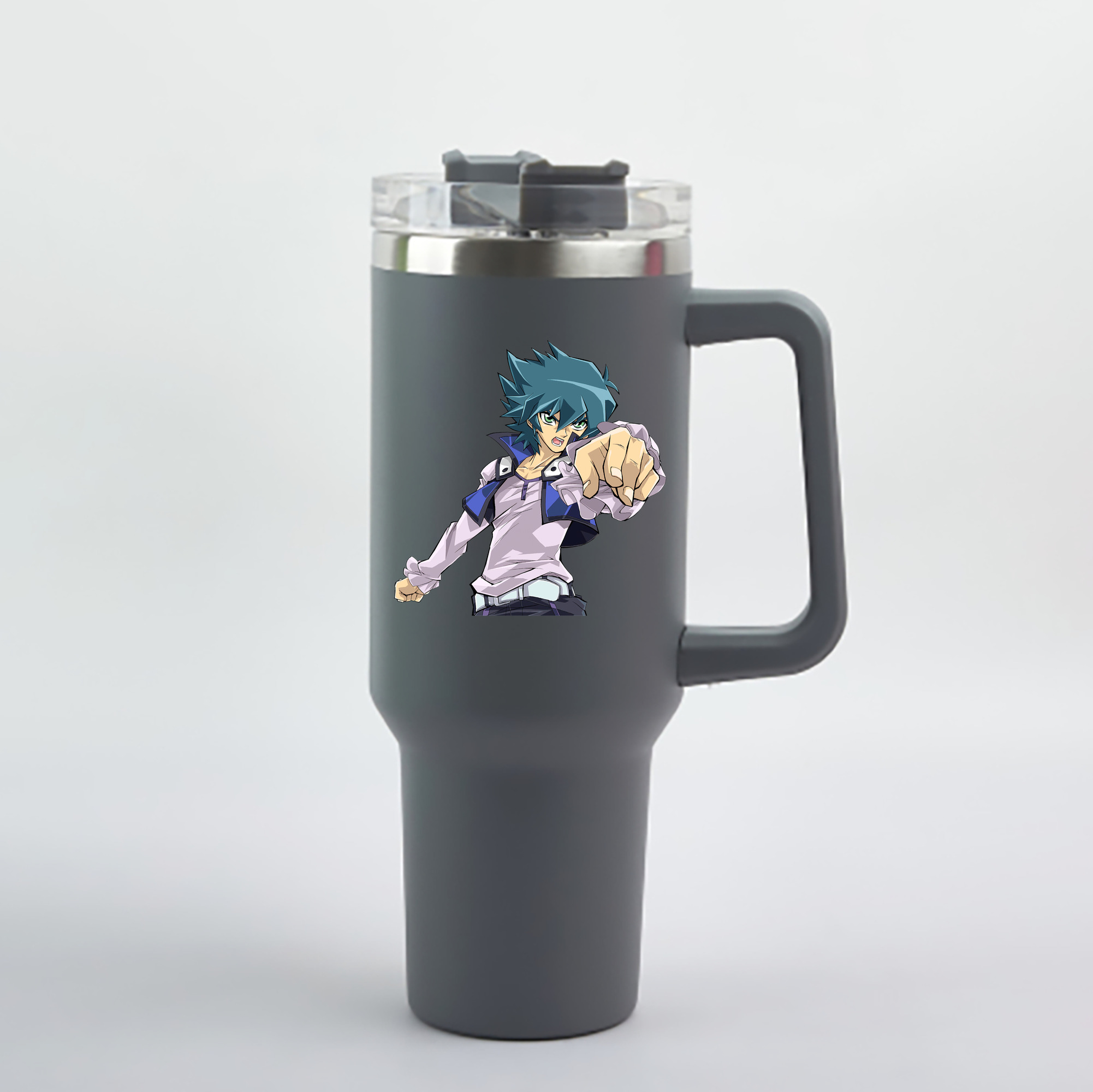 （画像用） 遊☆戯☆王 Yu-Gi-Oh! 1200mL車用タンブラー - クリスタルステッカー（プラスチックストロー付き）